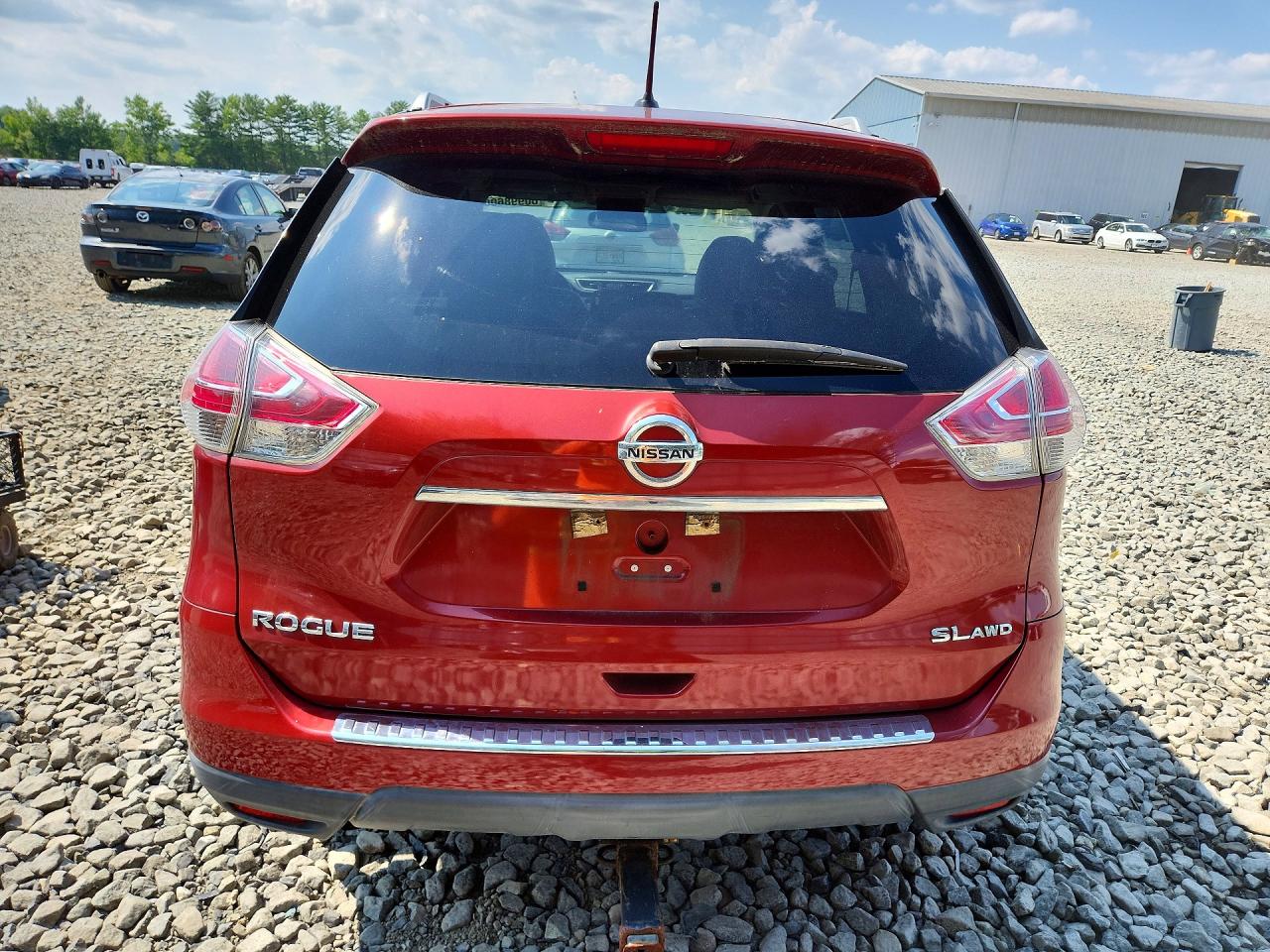 2015 Nissan Rogue Sl Burgundy vin: 5N1AT2MV1FC780137