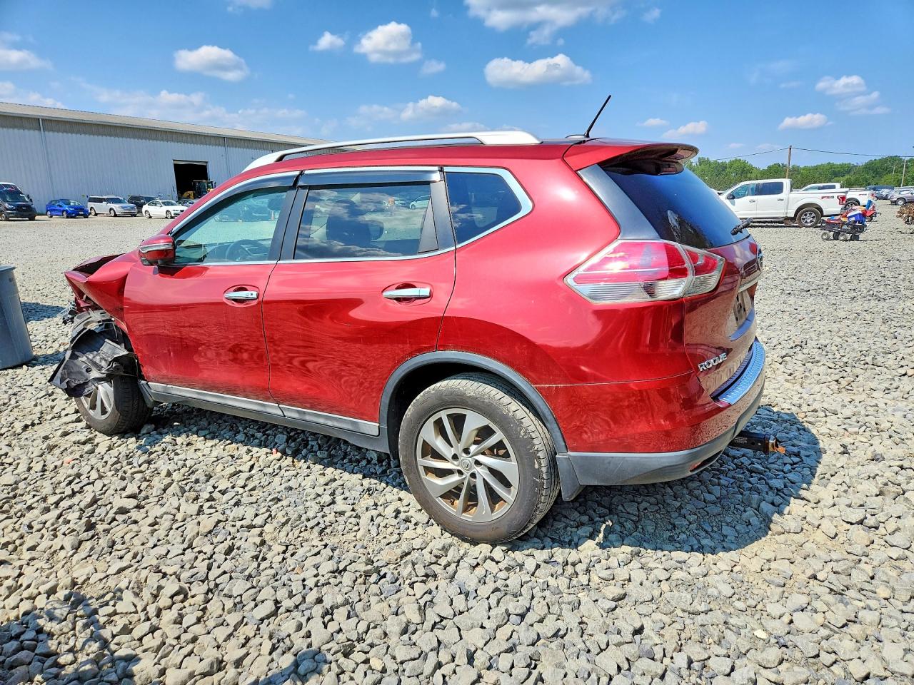 2015 Nissan Rogue Sl Burgundy vin: 5N1AT2MV1FC780137