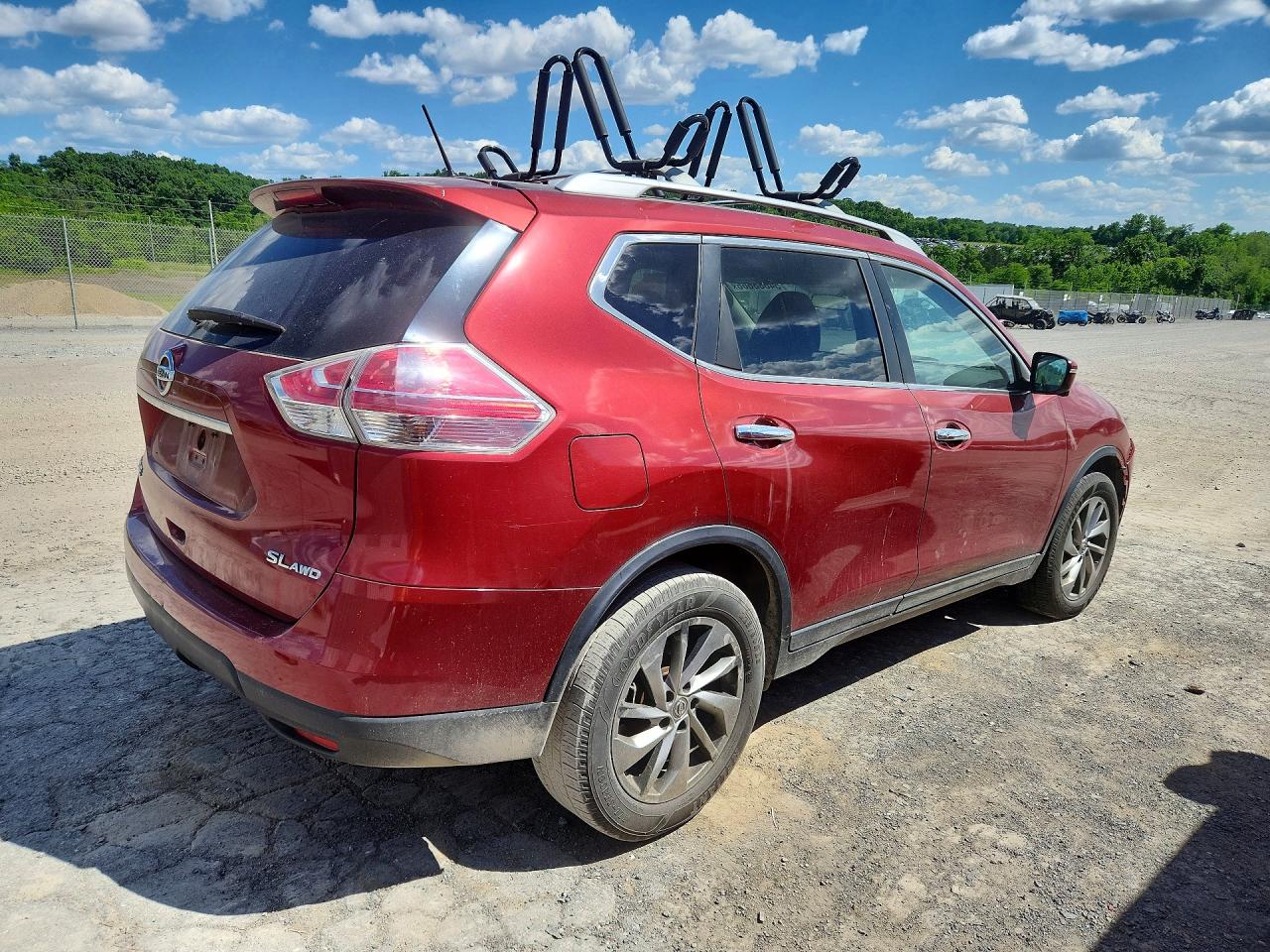 2015 Nissan Rogue Sl Красный vin: 5N1AT2MV1FC784950