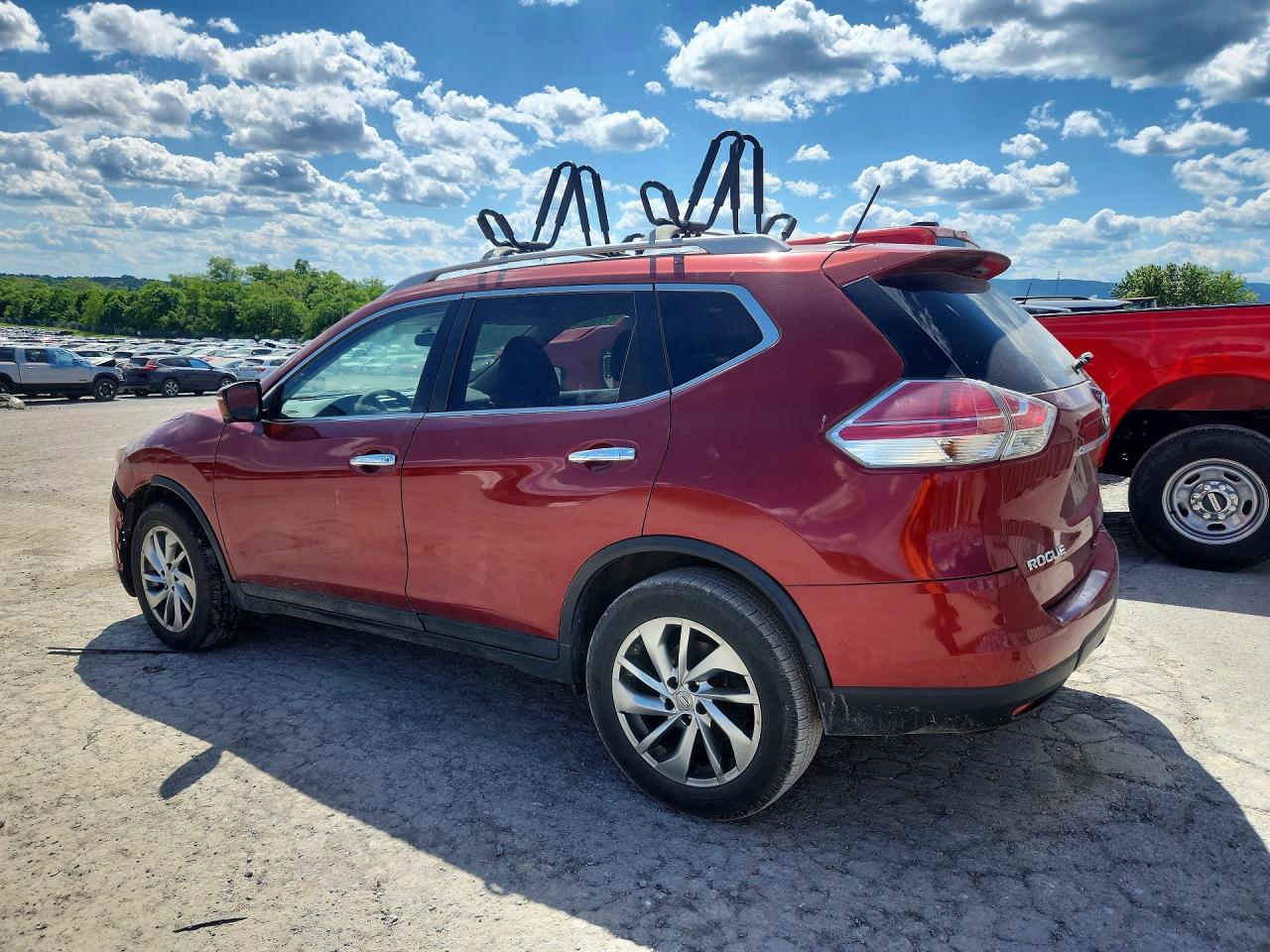 2015 Nissan Rogue Sl Красный vin: 5N1AT2MV1FC784950