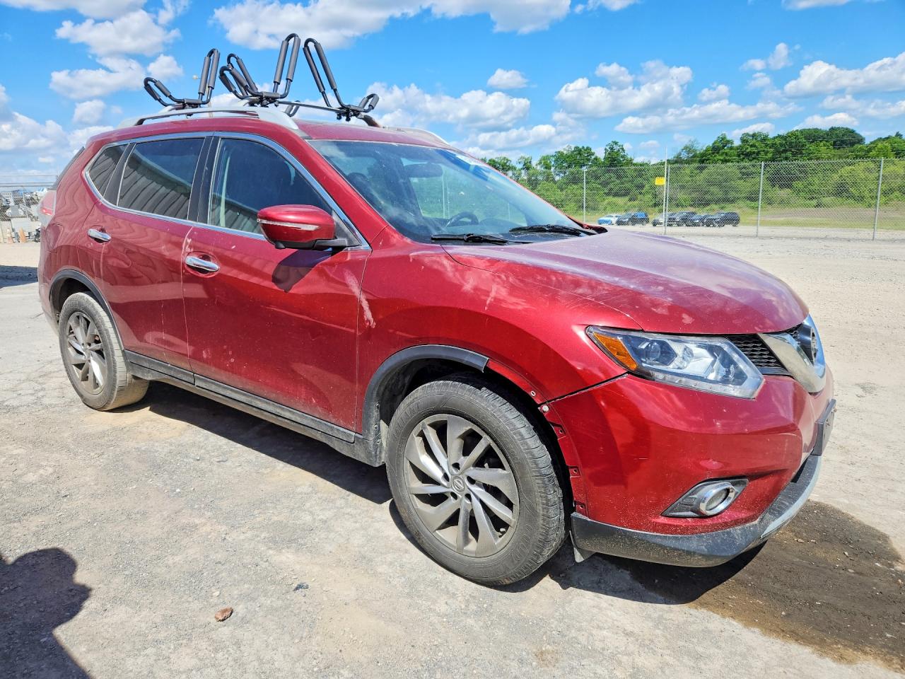 2015 Nissan Rogue Sl Красный vin: 5N1AT2MV1FC784950