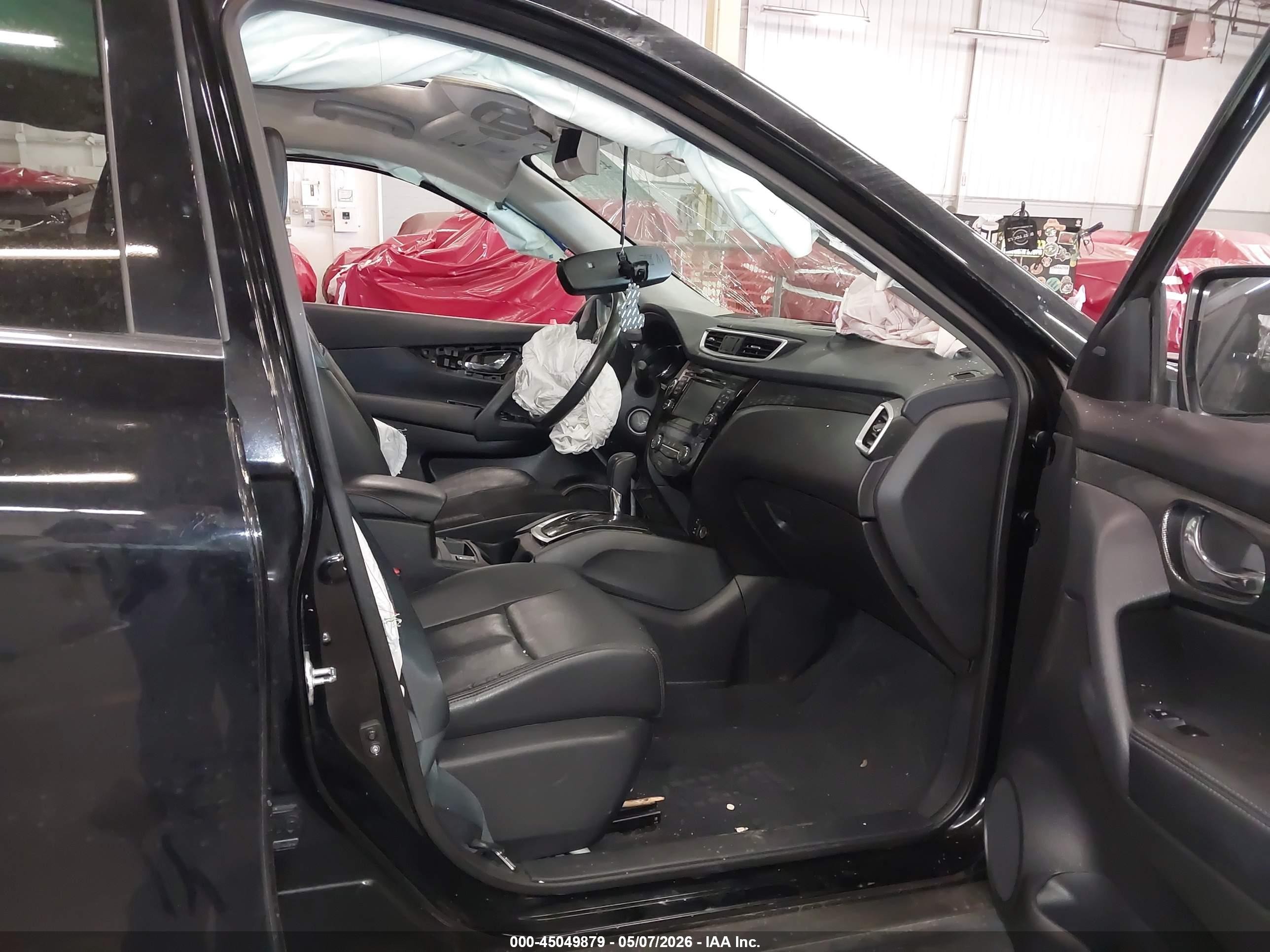 2015 Nissan Rogue Sl Black vin: 5N1AT2MV1FC790585