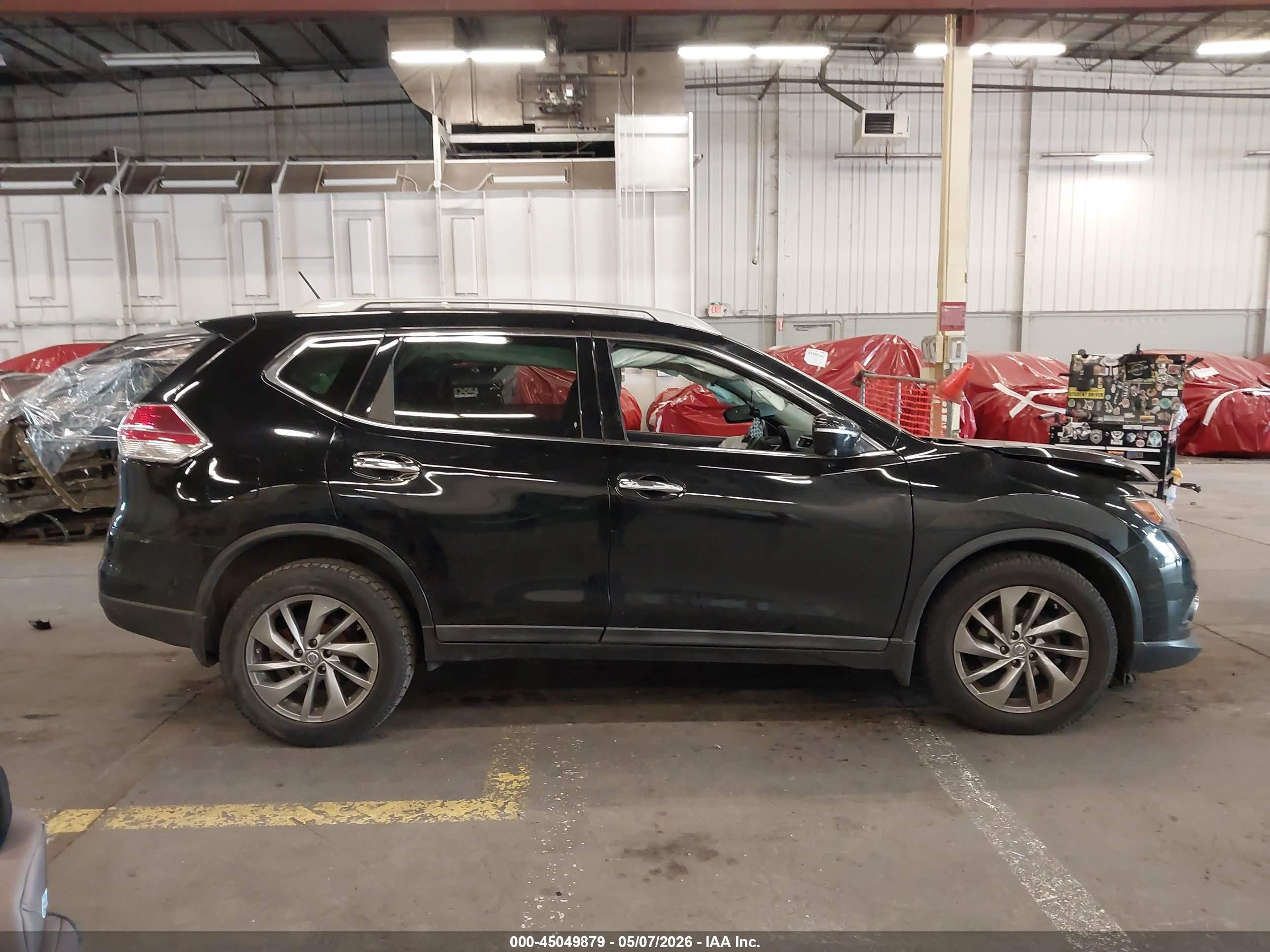 2015 Nissan Rogue Sl Black vin: 5N1AT2MV1FC790585