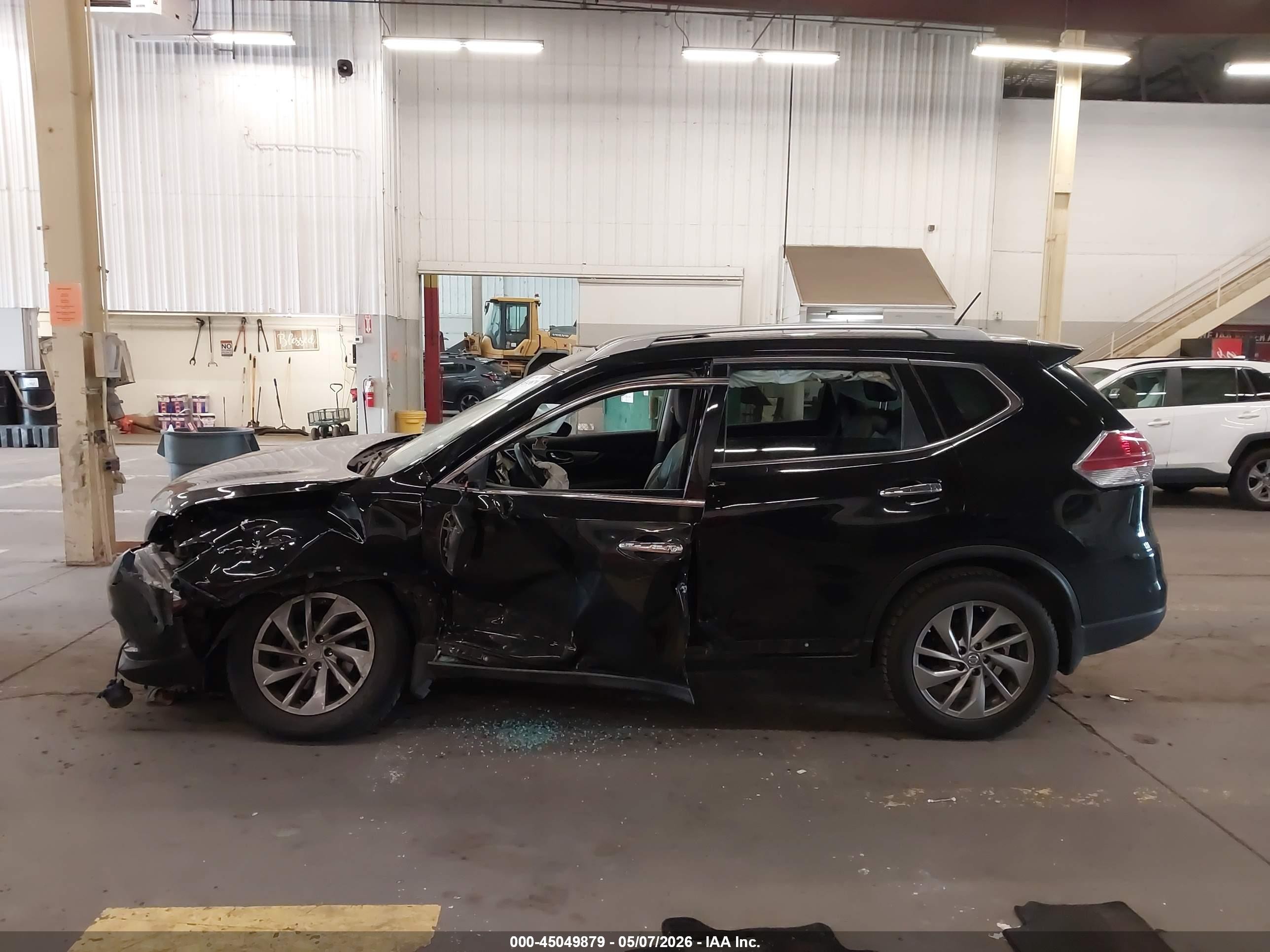 2015 Nissan Rogue Sl Black vin: 5N1AT2MV1FC790585