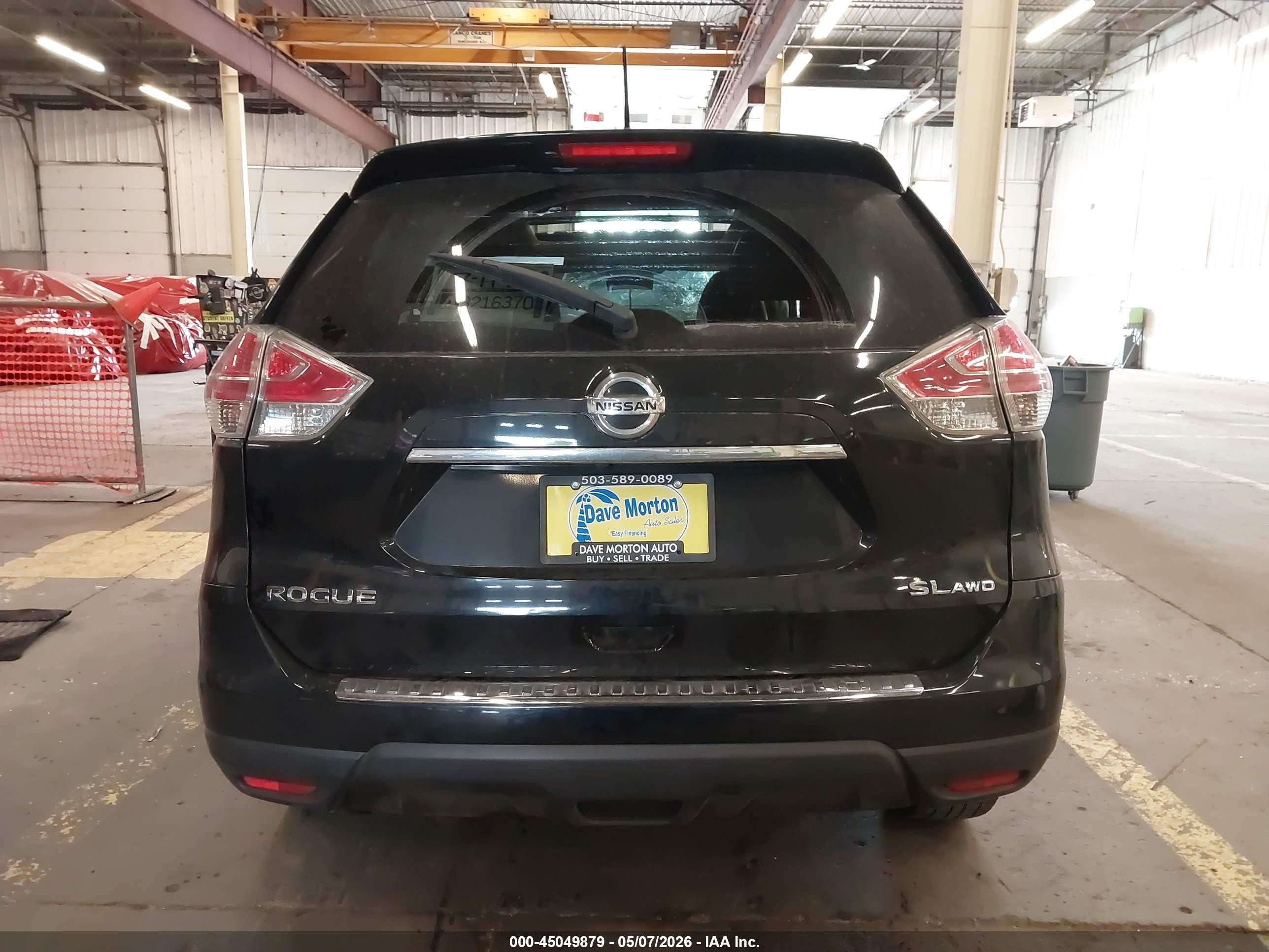 2015 Nissan Rogue Sl Black vin: 5N1AT2MV1FC790585