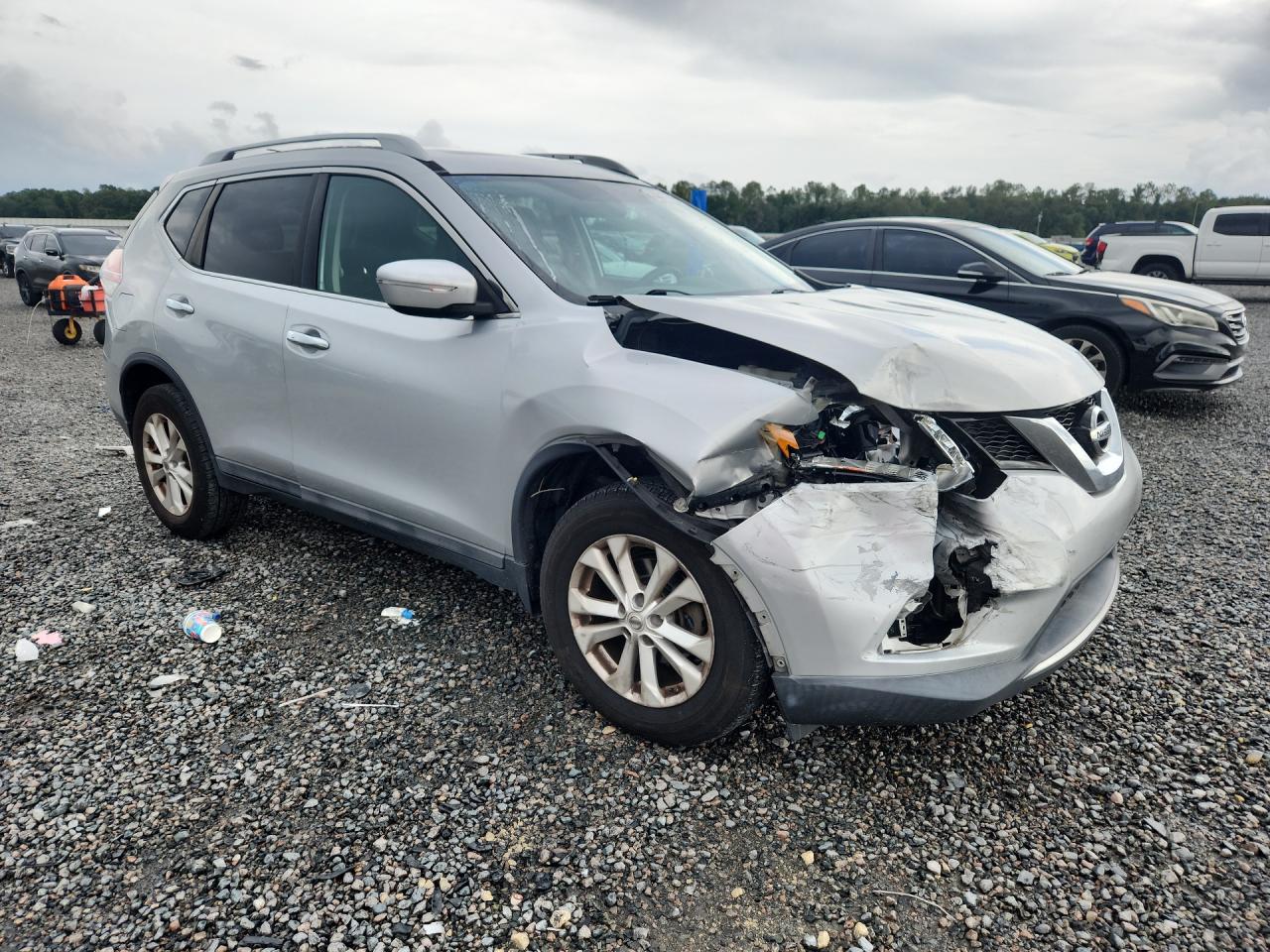 2015 Nissan Rogue Sv Gray vin: 5N1AT2MV1FC811029