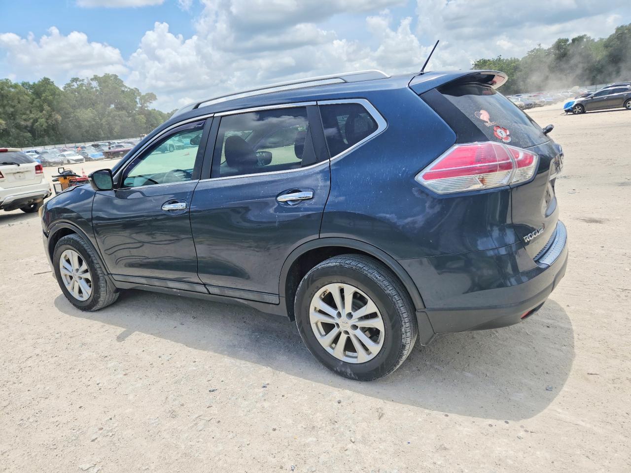 2015 Nissan Rogue Sv Blue vin: 5N1AT2MV1FC823942