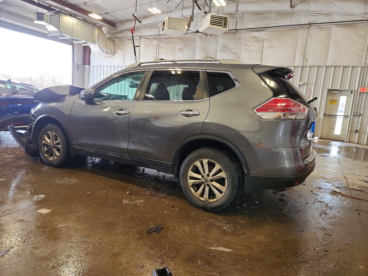 2015 Nissan Rogue Sv Gray vin: 5N1AT2MV1FC830406