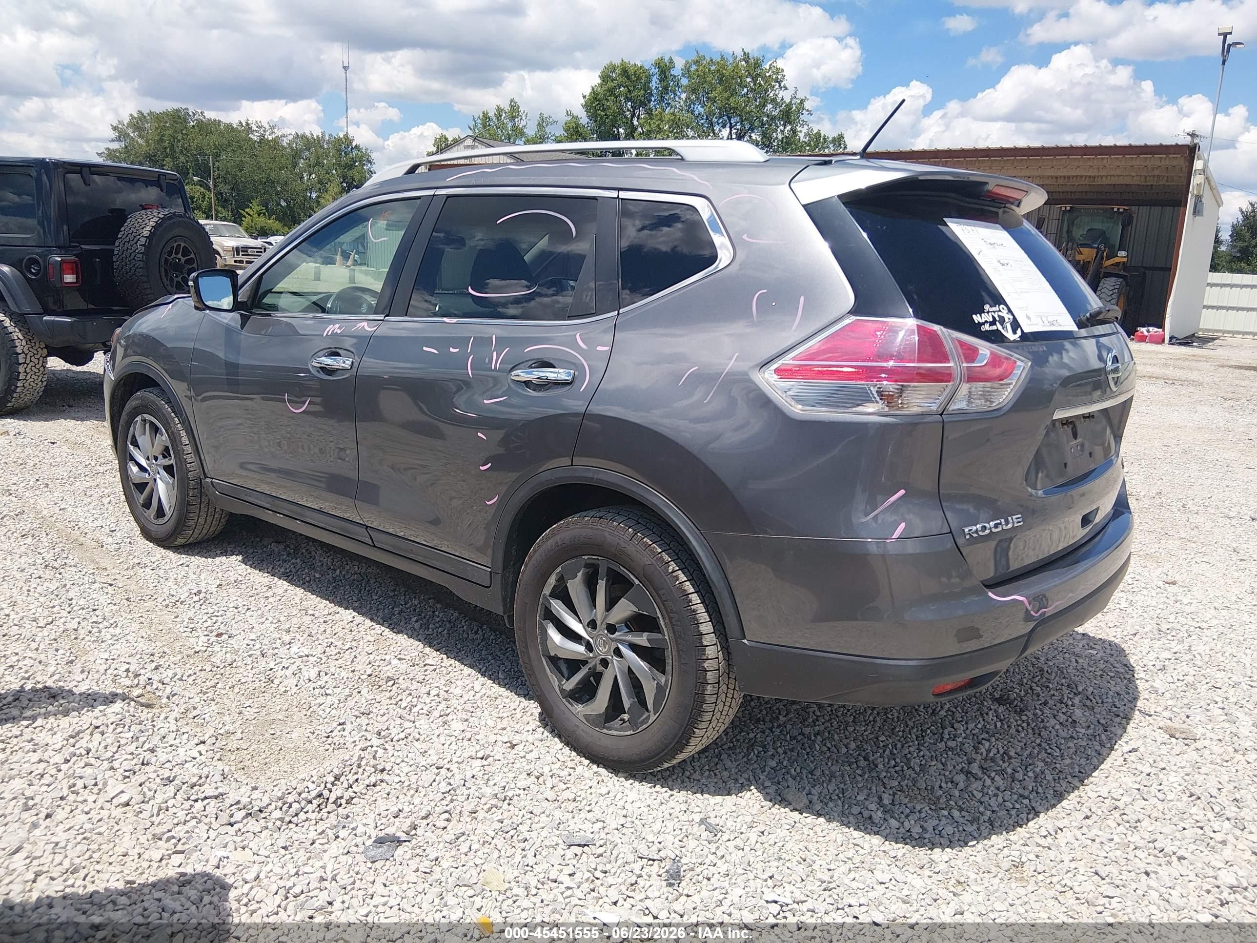 2015 Nissan Rogue Sl Gray vin: 5N1AT2MV1FC832883