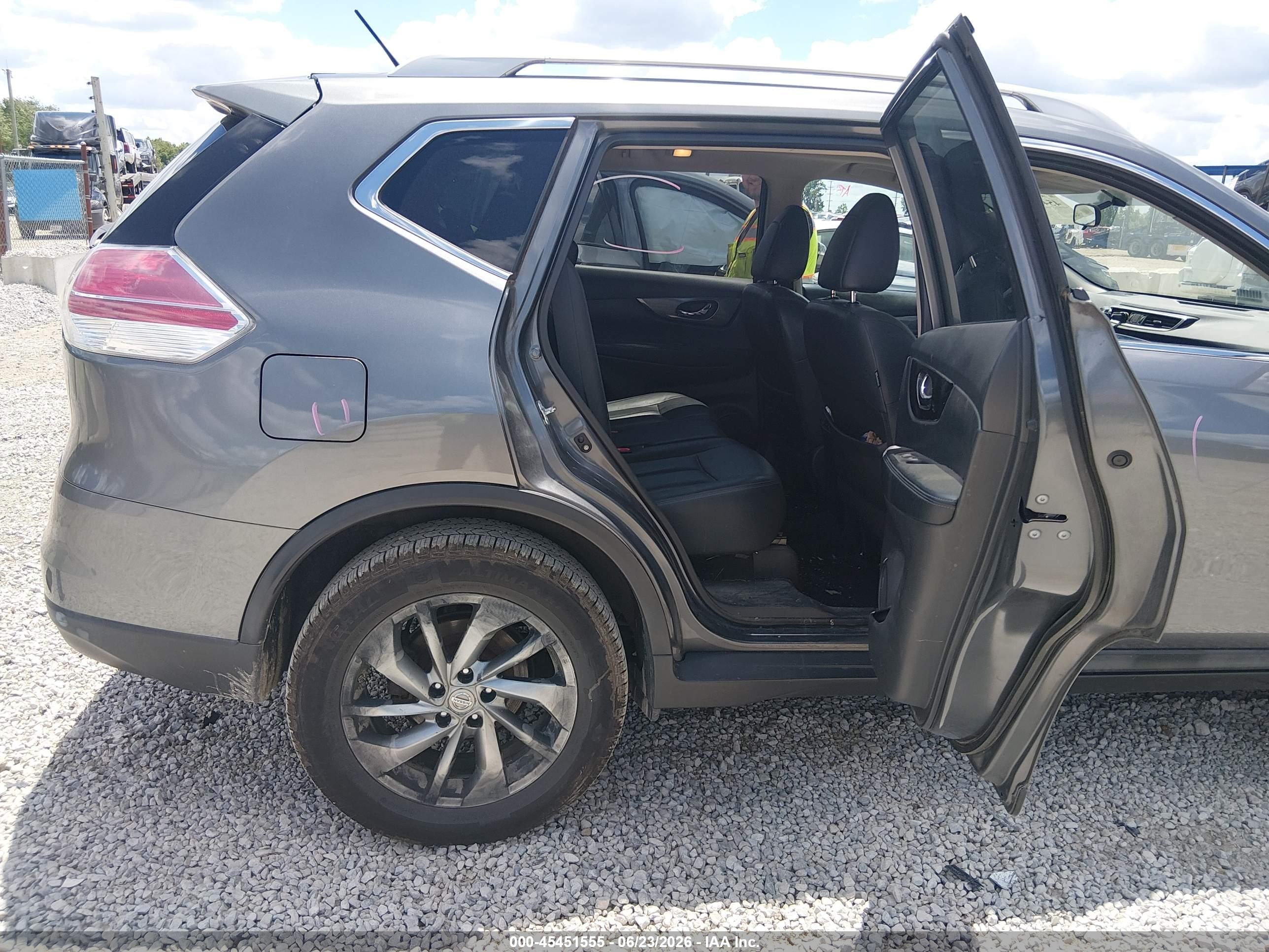 2015 Nissan Rogue Sl Gray vin: 5N1AT2MV1FC832883
