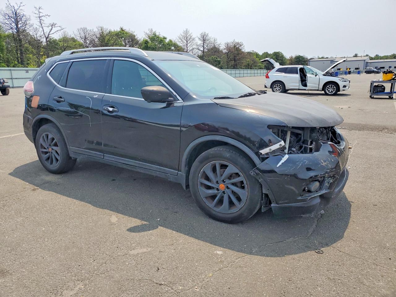 2015 Nissan Rogue Sl Black vin: 5N1AT2MV1FC833564