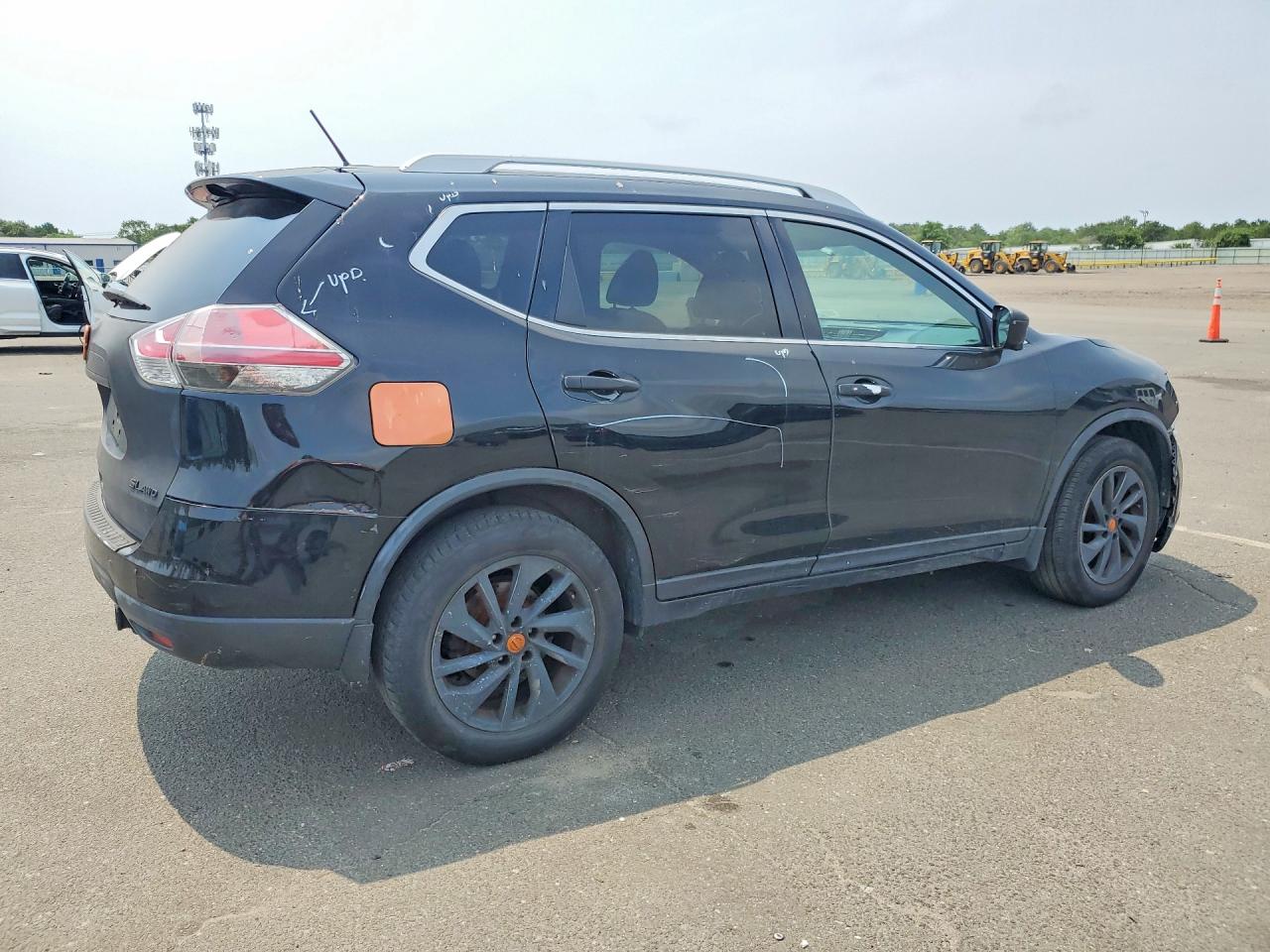 2015 Nissan Rogue Sl Black vin: 5N1AT2MV1FC833564