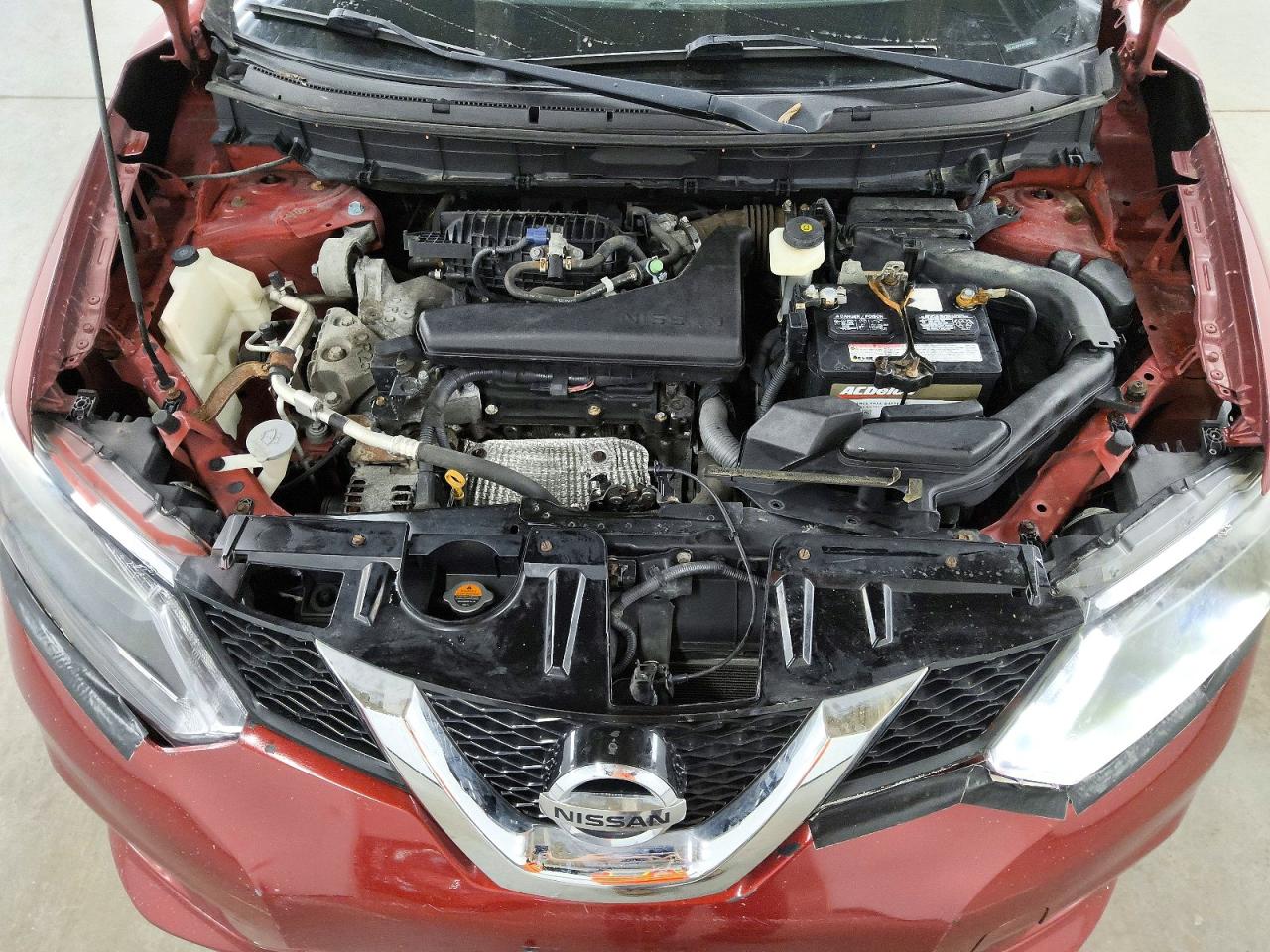 2015 Nissan Rogue Sv Red vin: 5N1AT2MV1FC834326