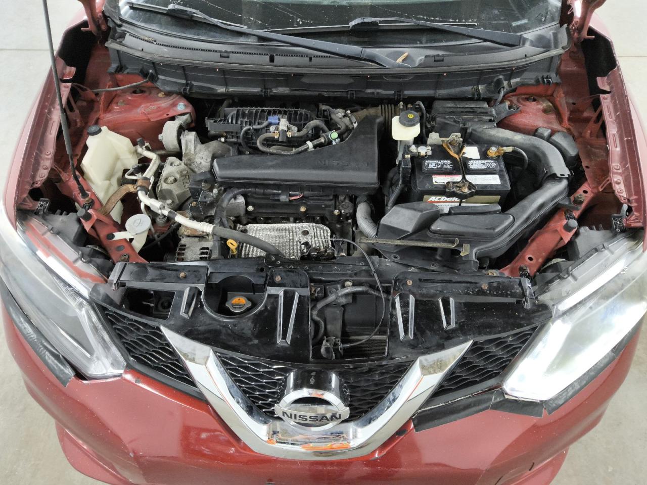 2015 Nissan Rogue Sv Red vin: 5N1AT2MV1FC834326 Damage: Serpentine Belt, Worn, Replacement Required
