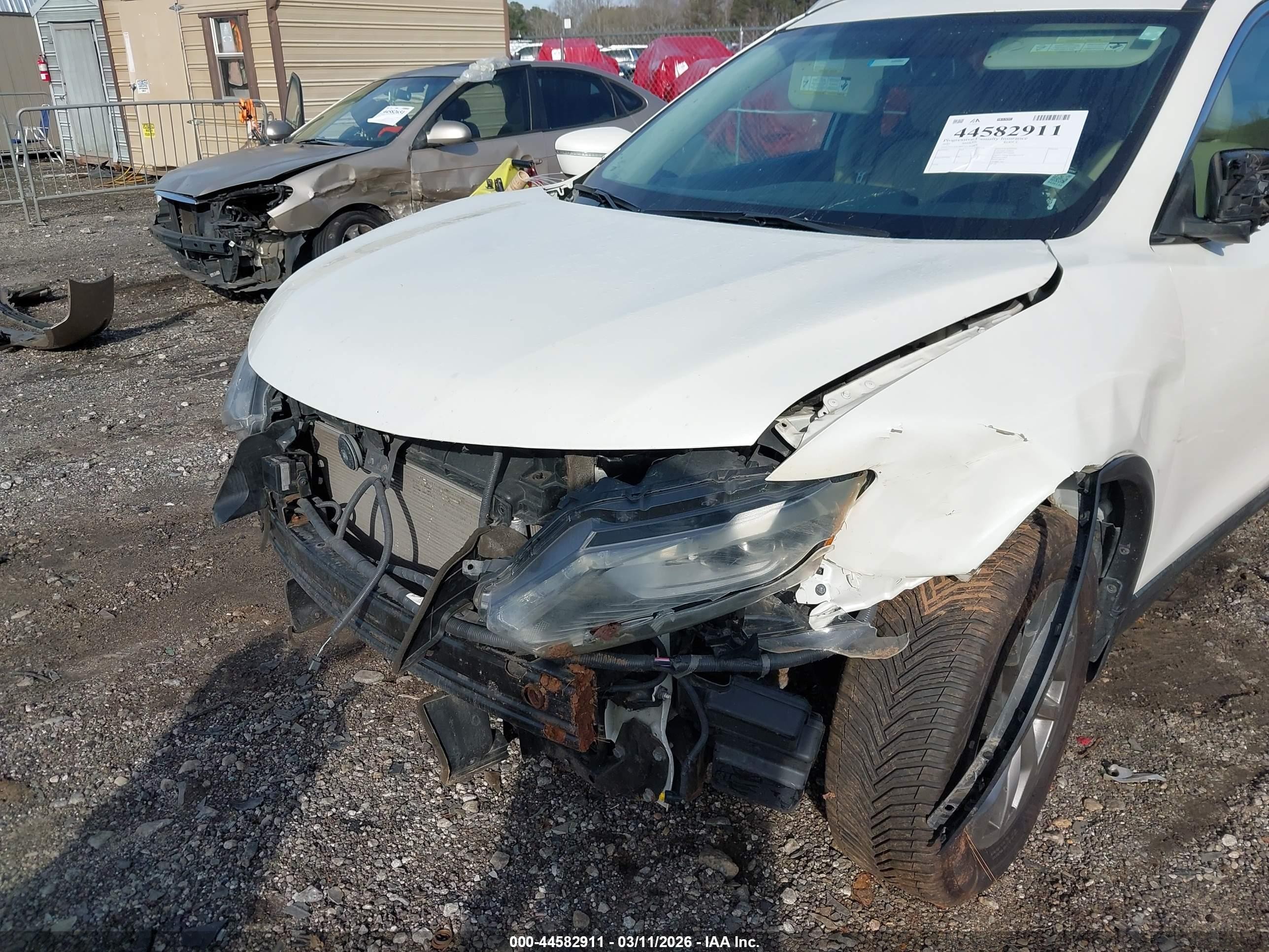 2015 Nissan Rogue Sl White vin: 5N1AT2MV1FC836870