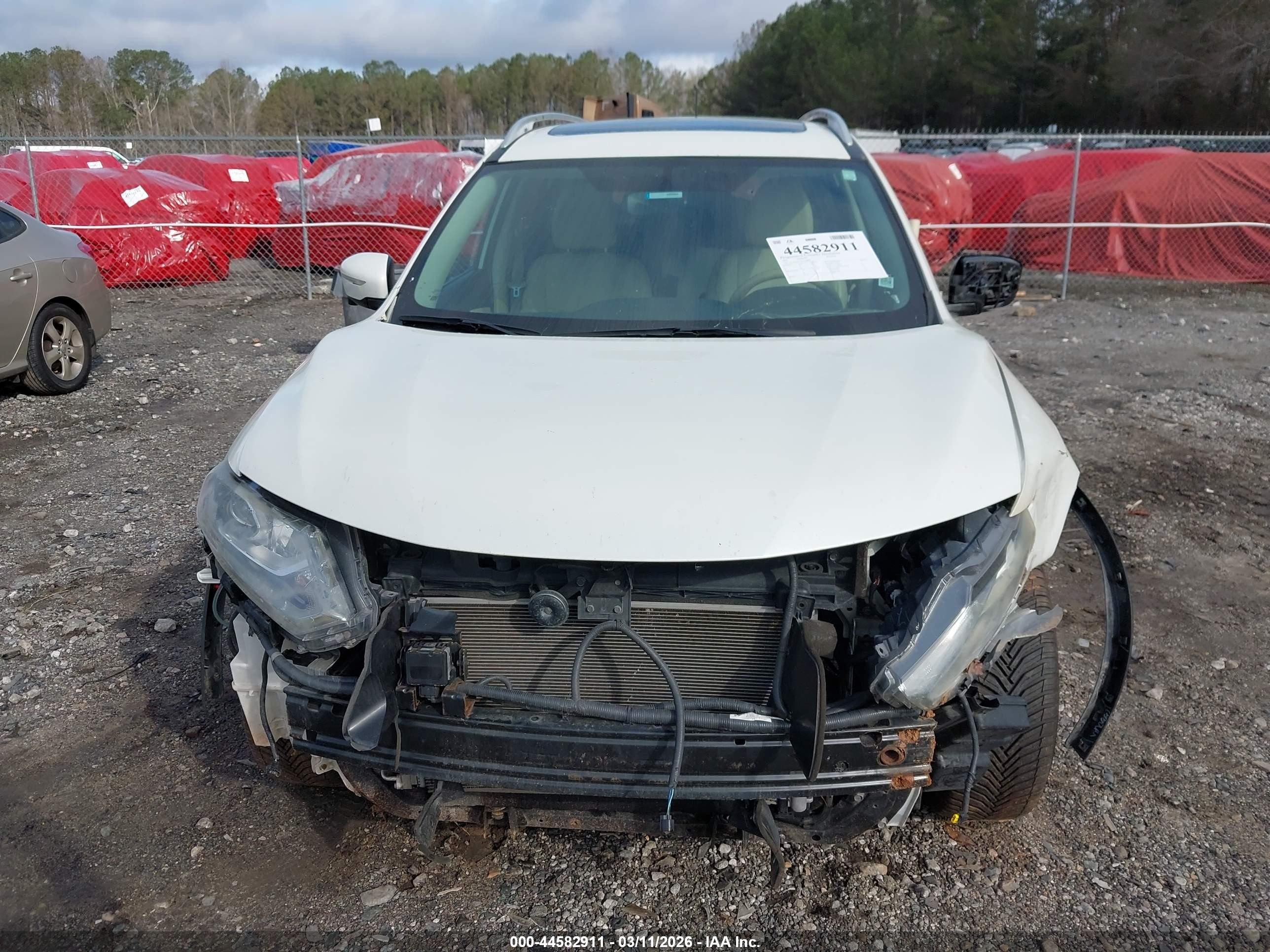 2015 Nissan Rogue Sl White vin: 5N1AT2MV1FC836870