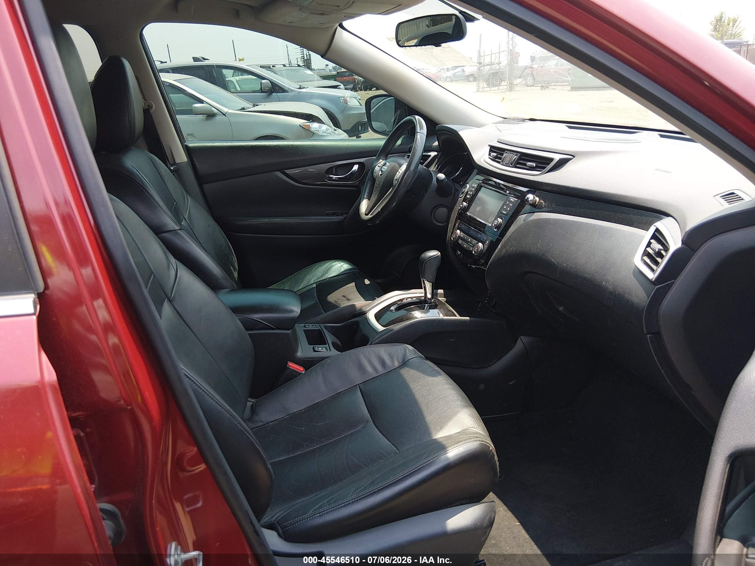 2015 Nissan Rogue Sl Красный vin: 5N1AT2MV1FC839848