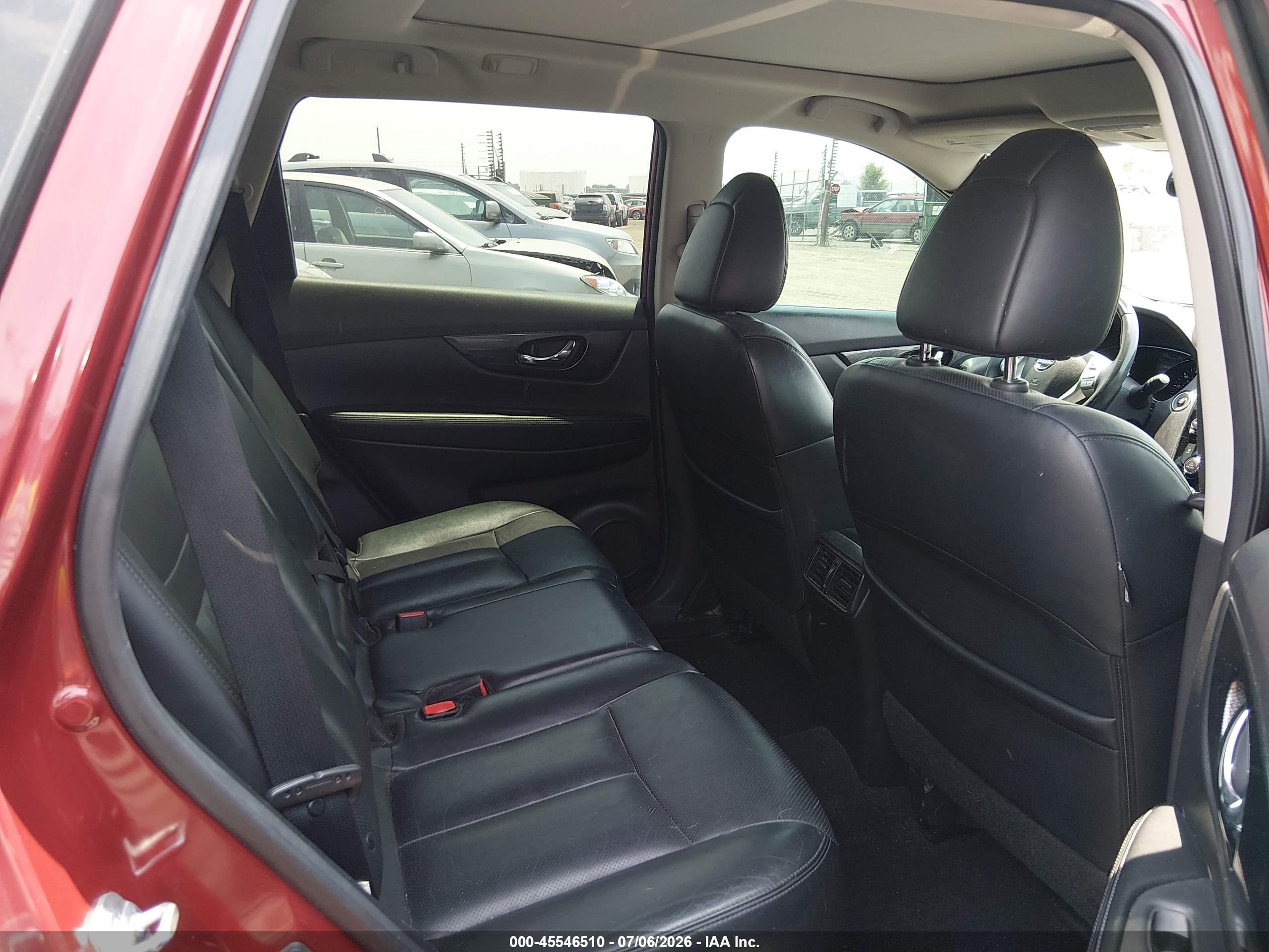 2015 Nissan Rogue Sl Красный vin: 5N1AT2MV1FC839848