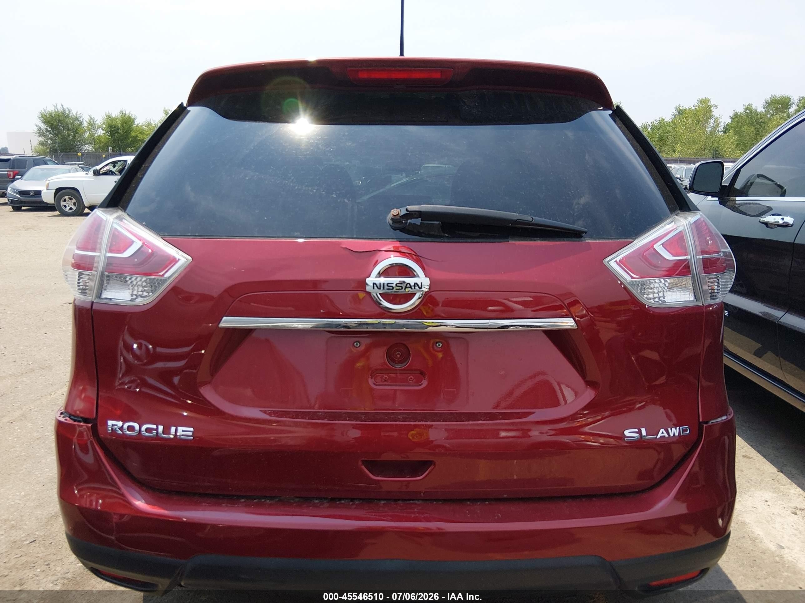 2015 Nissan Rogue Sl Красный vin: 5N1AT2MV1FC839848