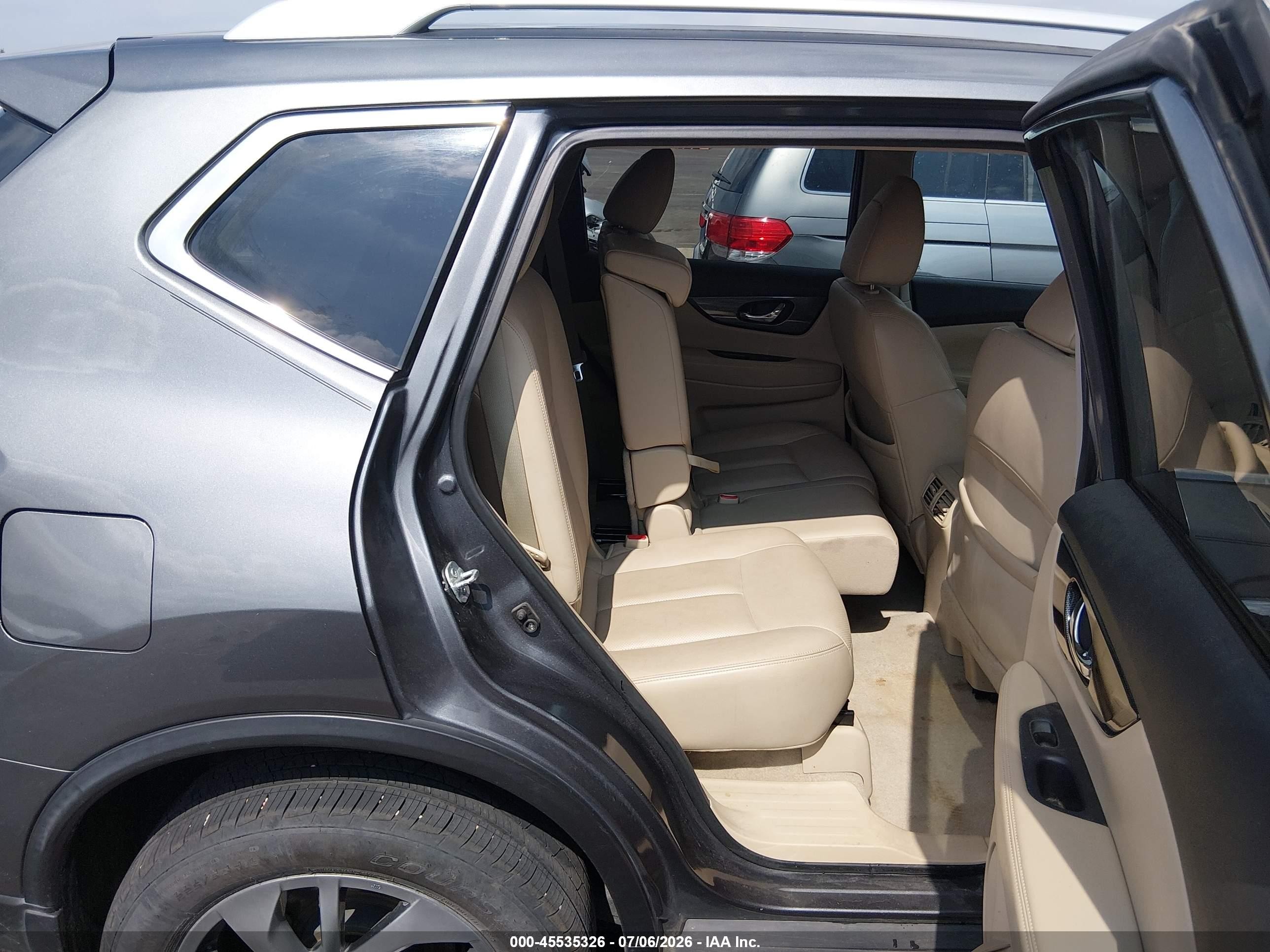 2015 Nissan Rogue Sl Серый vin: 5N1AT2MV1FC851501