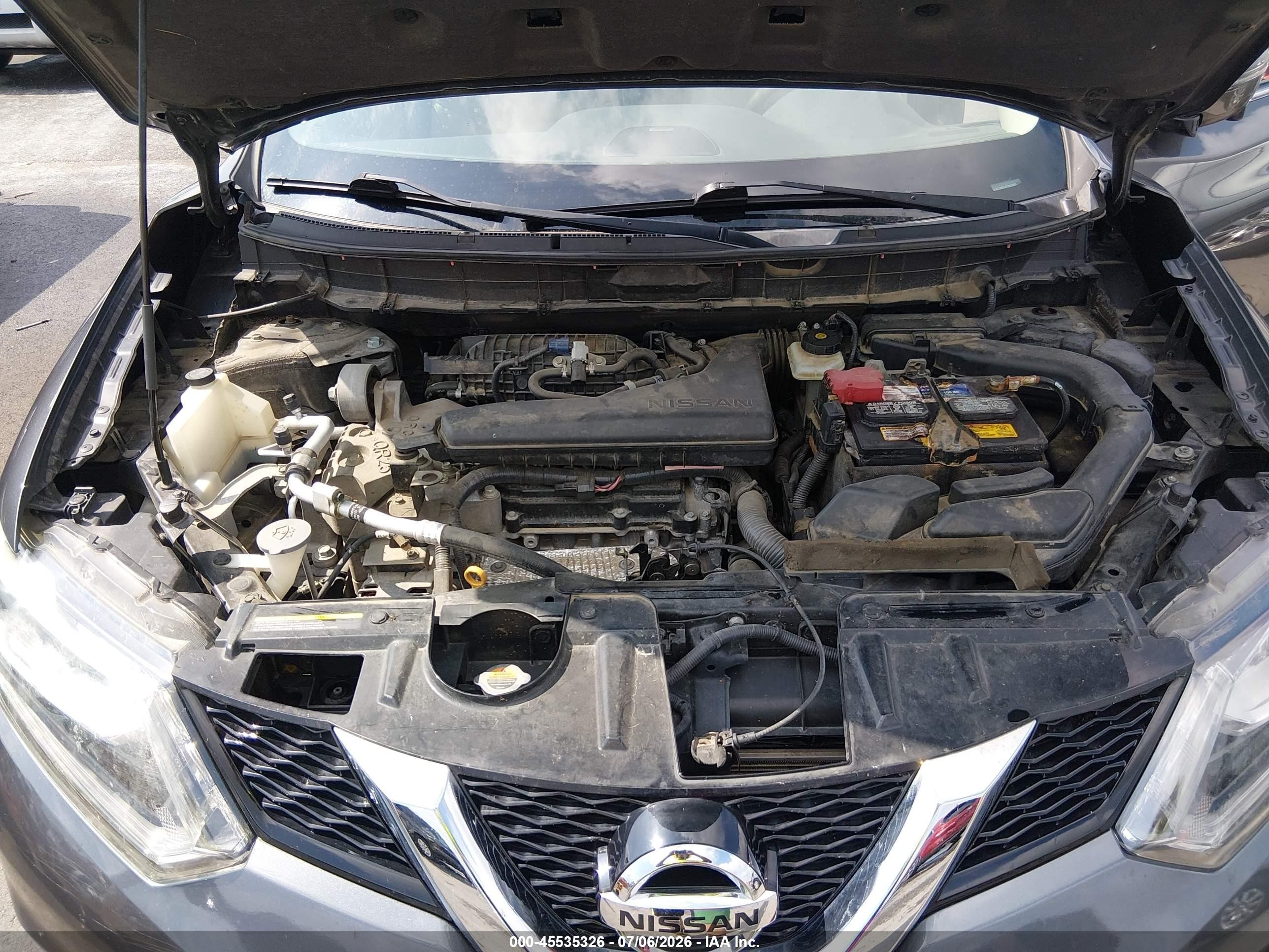 2015 Nissan Rogue Sl Серый vin: 5N1AT2MV1FC851501