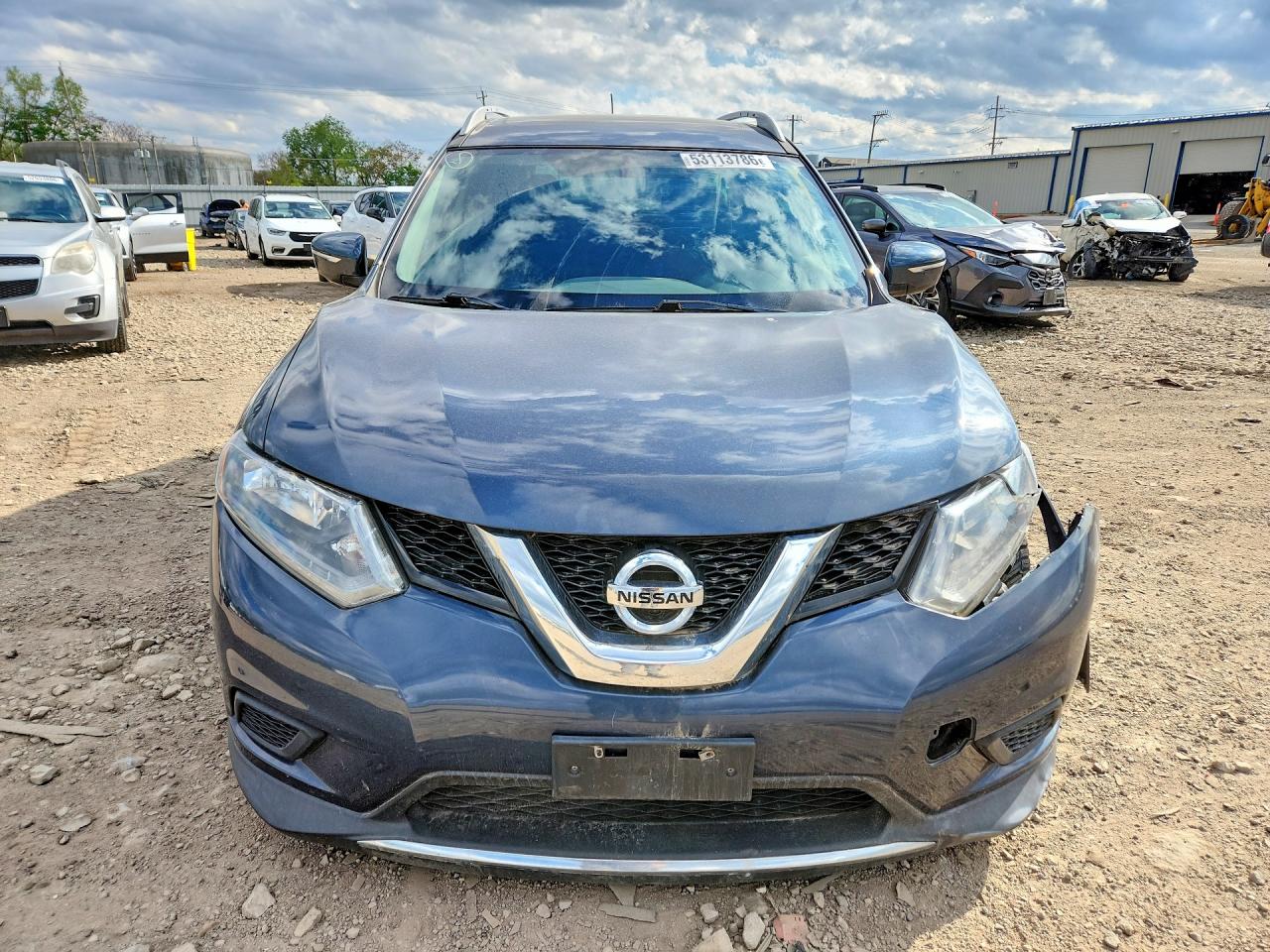2015 Nissan Rogue Sv Blue vin: 5N1AT2MV1FC876463