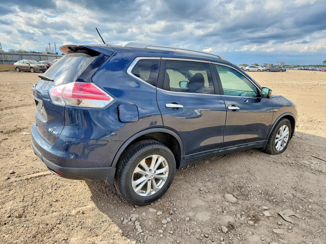 2015 Nissan Rogue Sv Blue vin: 5N1AT2MV1FC876463