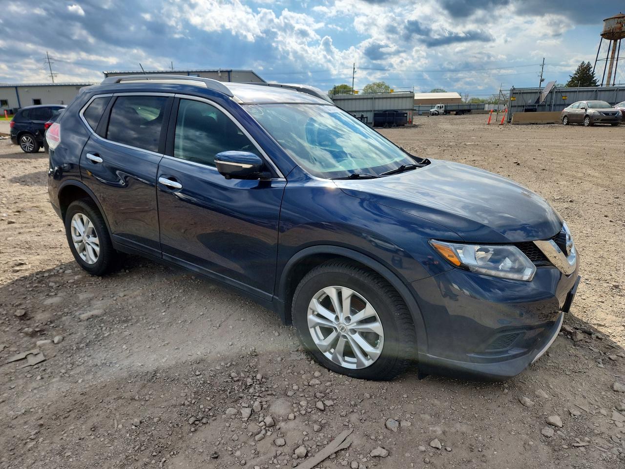 2015 Nissan Rogue Sv Blue vin: 5N1AT2MV1FC876463