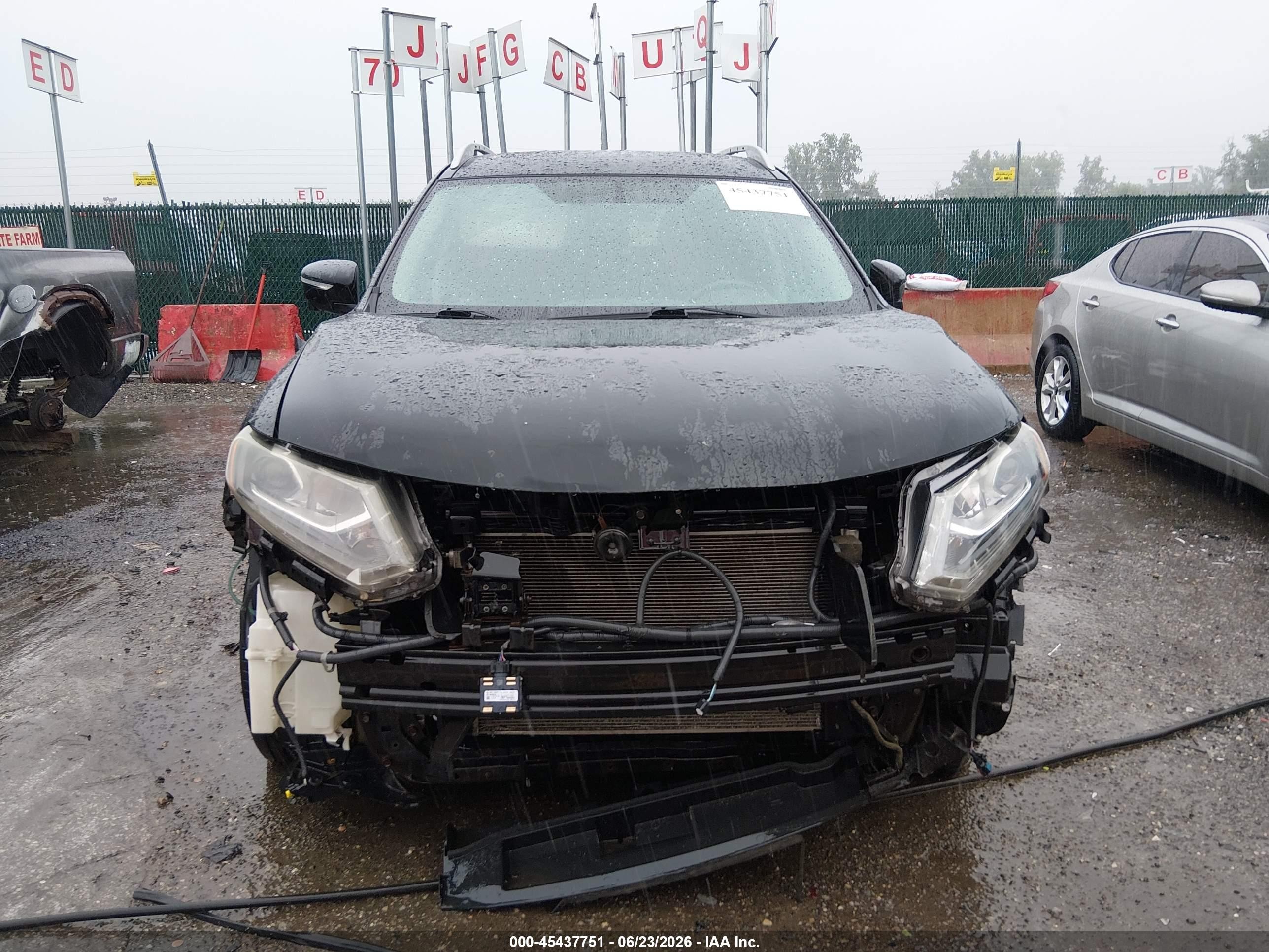 2015 Nissan Rogue Sl Black vin: 5N1AT2MV1FC889570