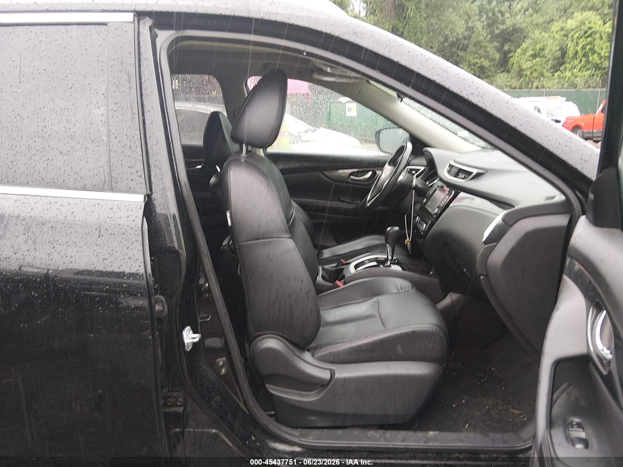 2015 Nissan Rogue Sl Black vin: 5N1AT2MV1FC889570
