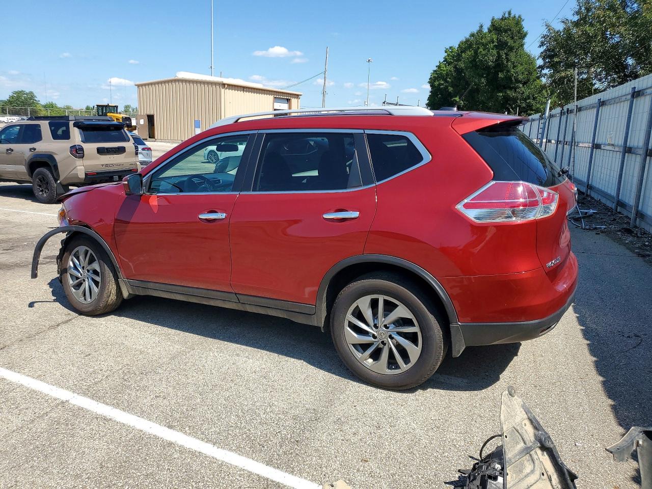 2015 Nissan Rogue Sl Red vin: 5N1AT2MV1FC897507