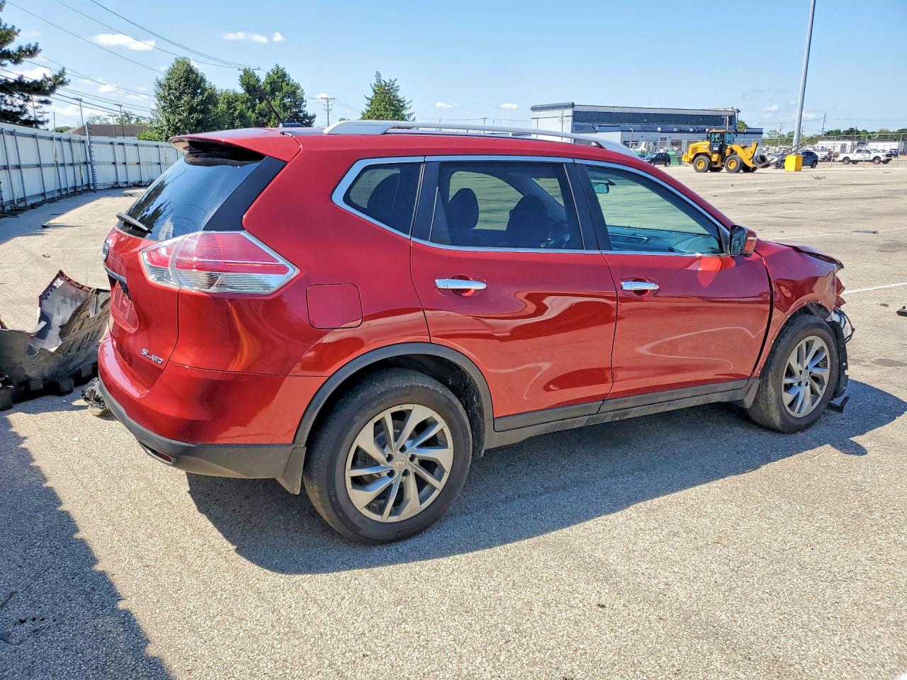 2015 Nissan Rogue Sl Red vin: 5N1AT2MV1FC897507