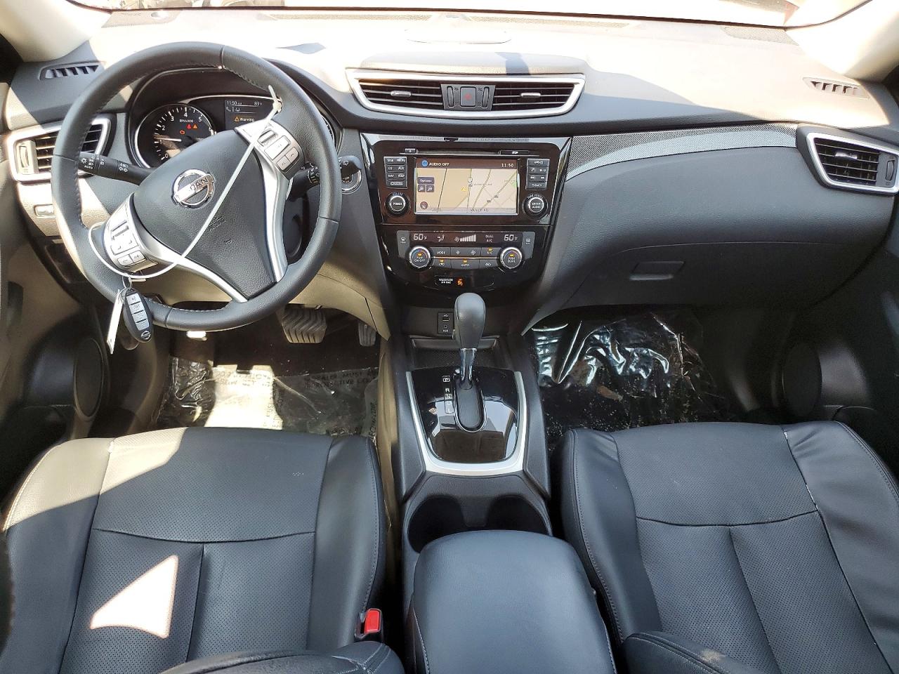 2015 Nissan Rogue Sl Red vin: 5N1AT2MV1FC897507