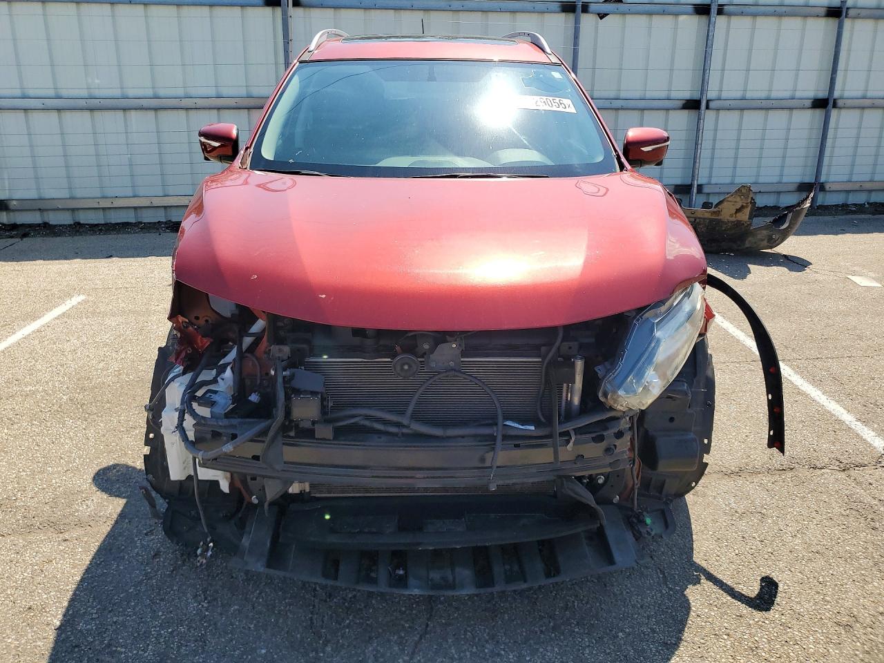 2015 Nissan Rogue Sl Red vin: 5N1AT2MV1FC897507