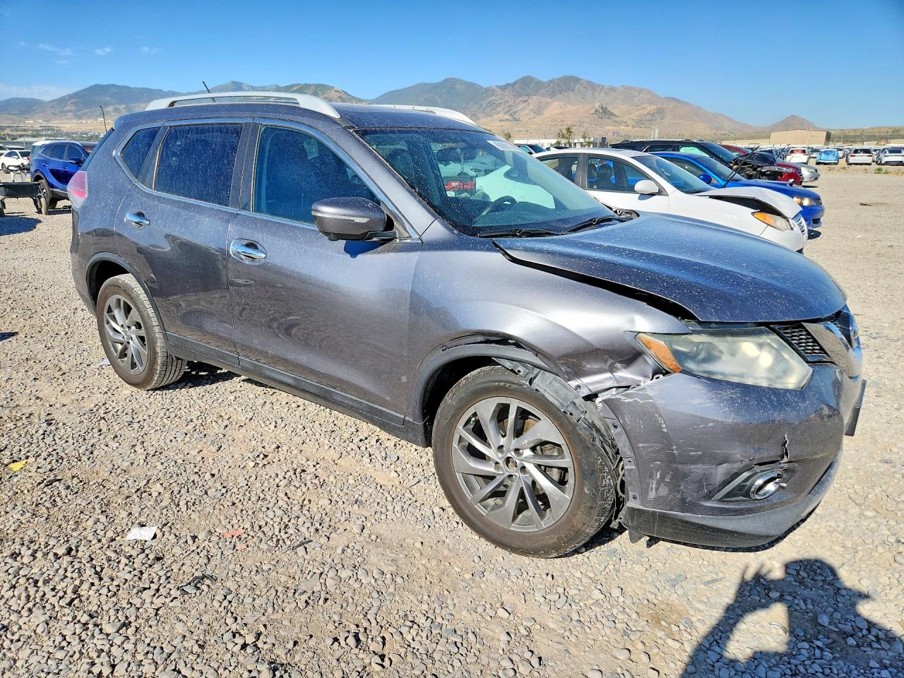 2015 Nissan Rogue Sl Gray vin: 5N1AT2MV1FC899872