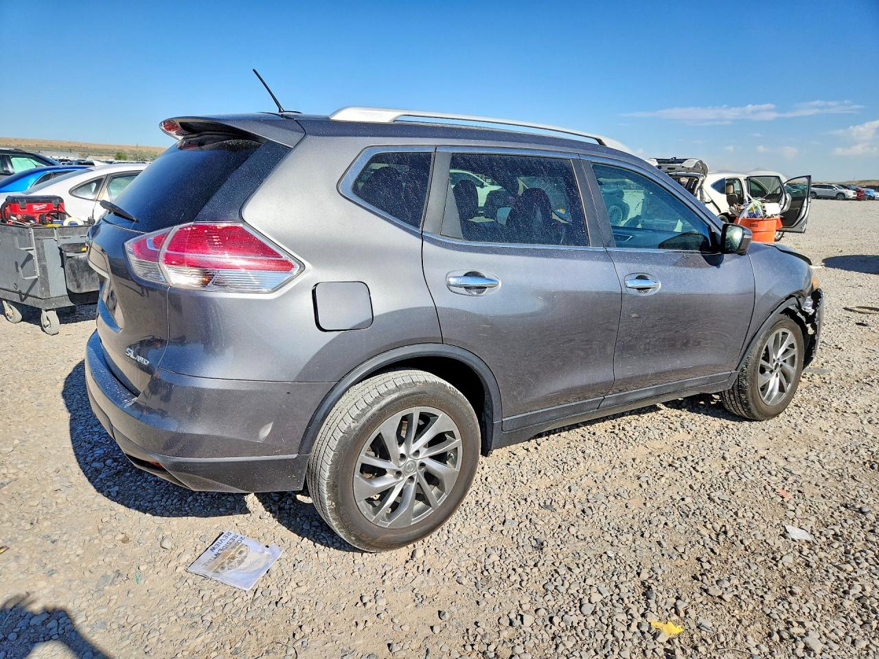 2015 Nissan Rogue Sl Gray vin: 5N1AT2MV1FC899872