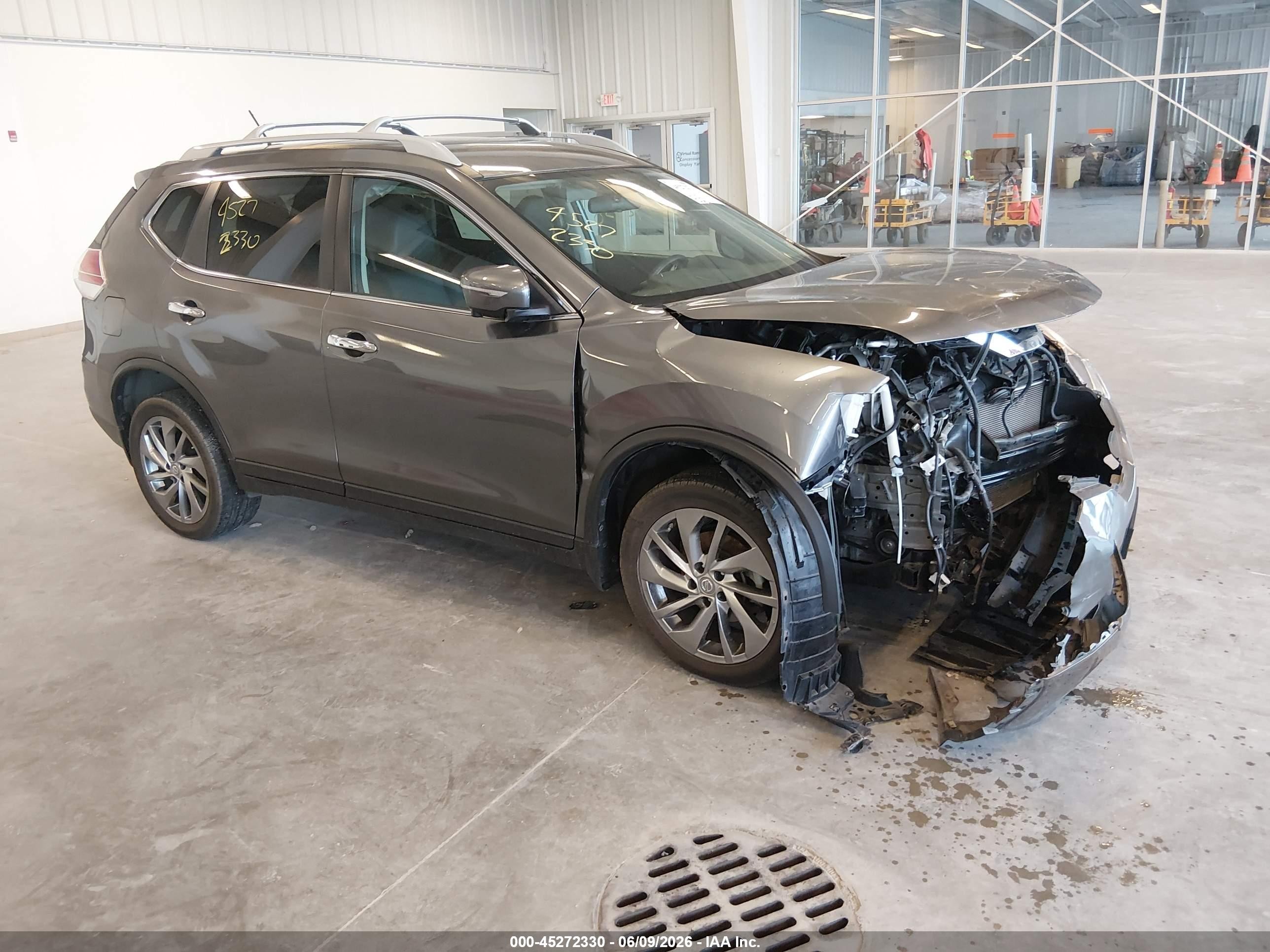 2015 Nissan Rogue Sl Gray vin: 5N1AT2MV1FC909560