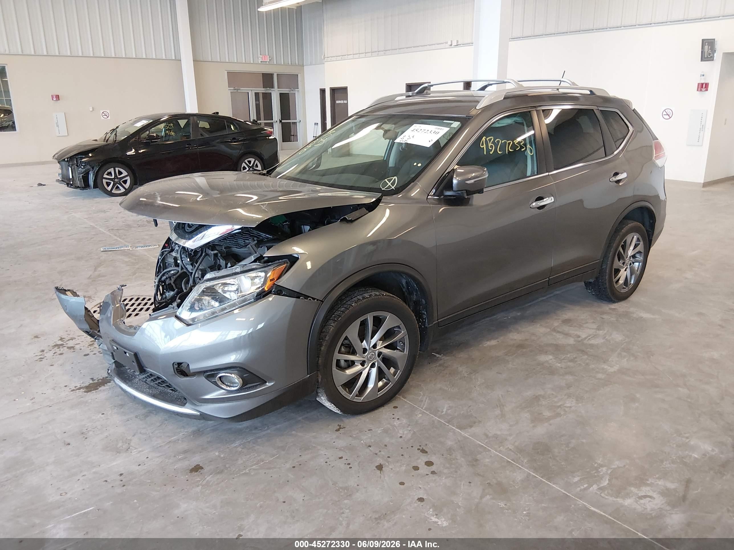 2015 Nissan Rogue Sl Gray vin: 5N1AT2MV1FC909560