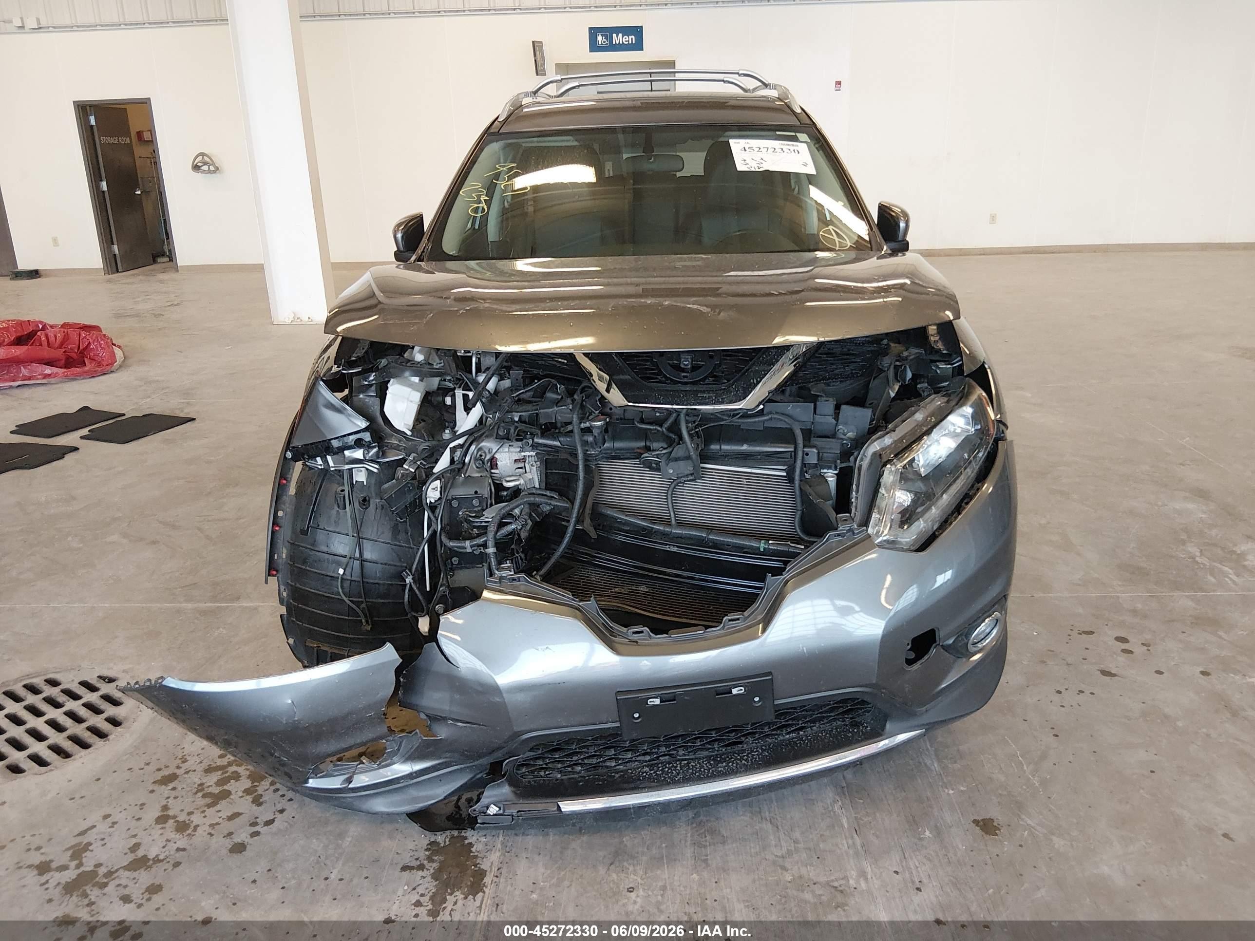 2015 Nissan Rogue Sl Gray vin: 5N1AT2MV1FC909560