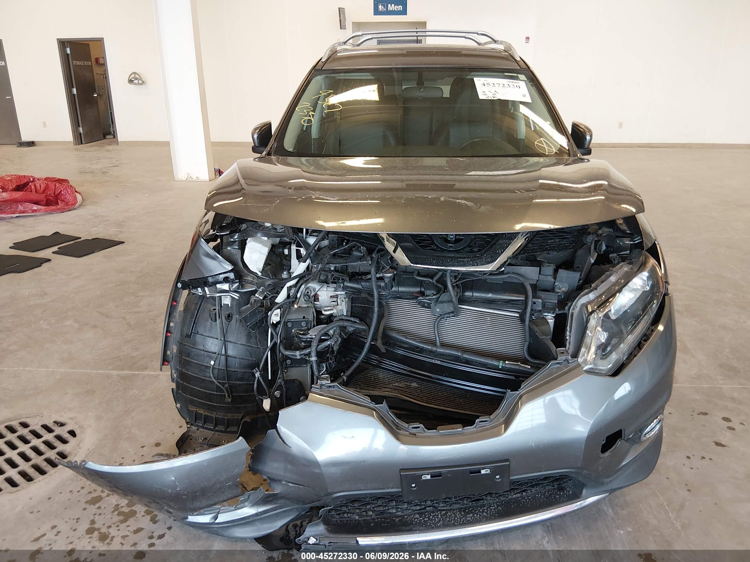 2015 Nissan Rogue Sl Gray vin: 5N1AT2MV1FC909560