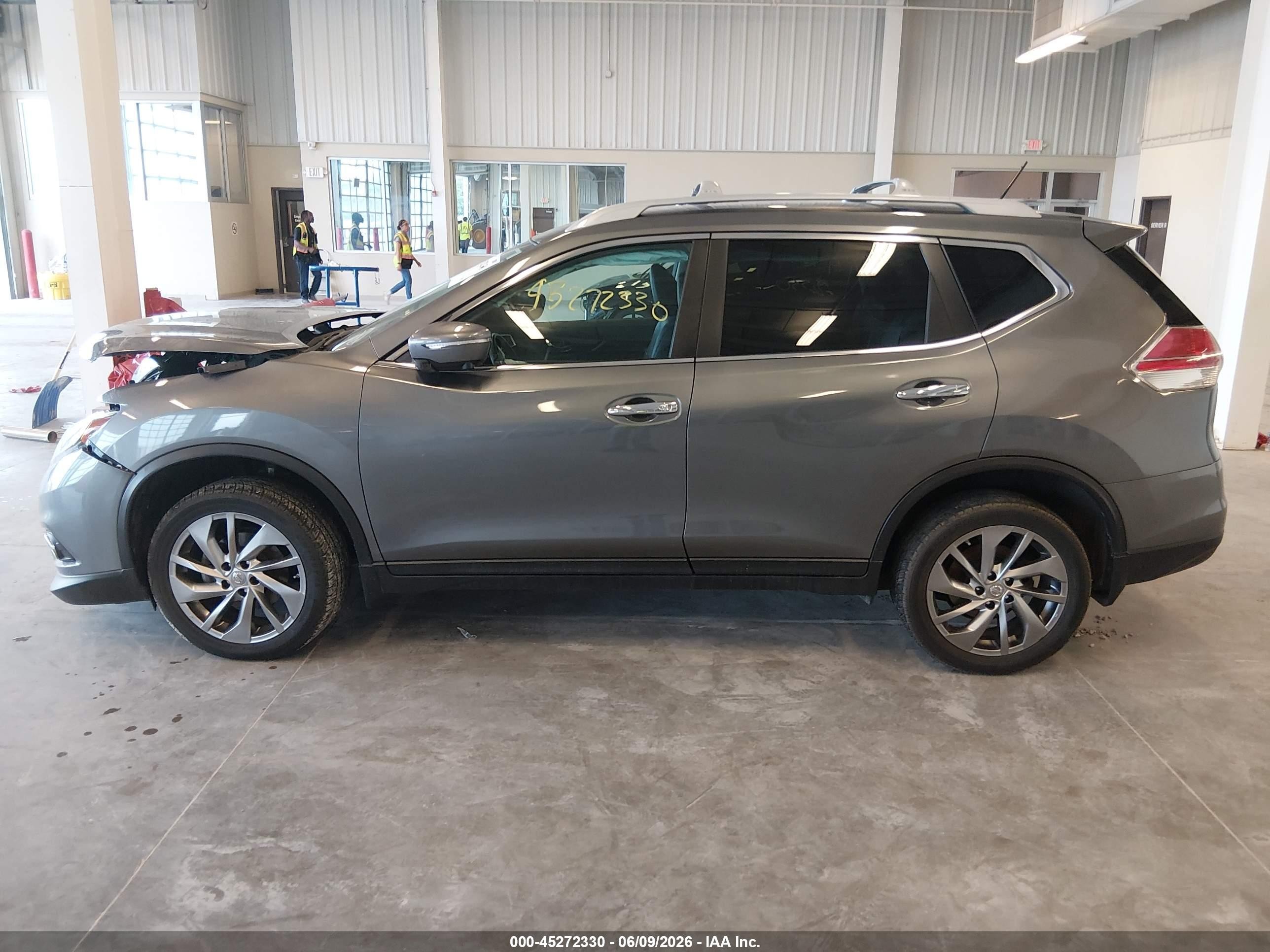 2015 Nissan Rogue Sl Gray vin: 5N1AT2MV1FC909560
