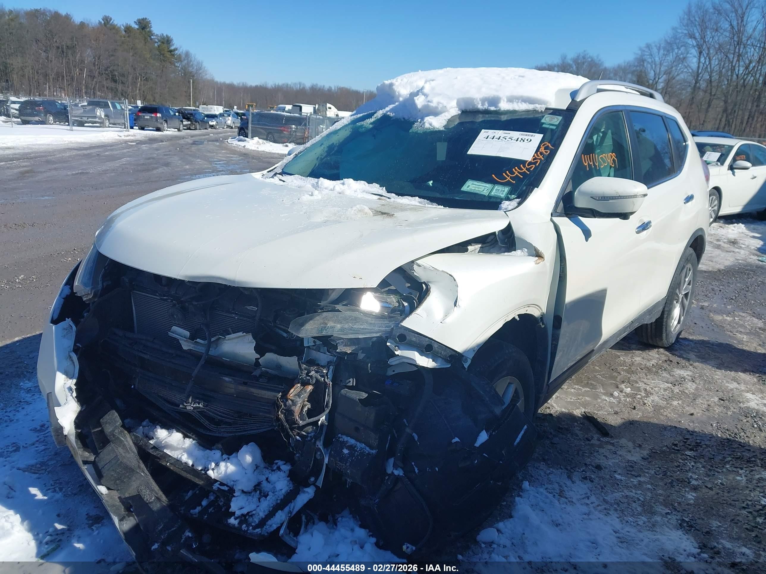 2015 Nissan Rogue Sl Белый vin: 5N1AT2MV1FC910241