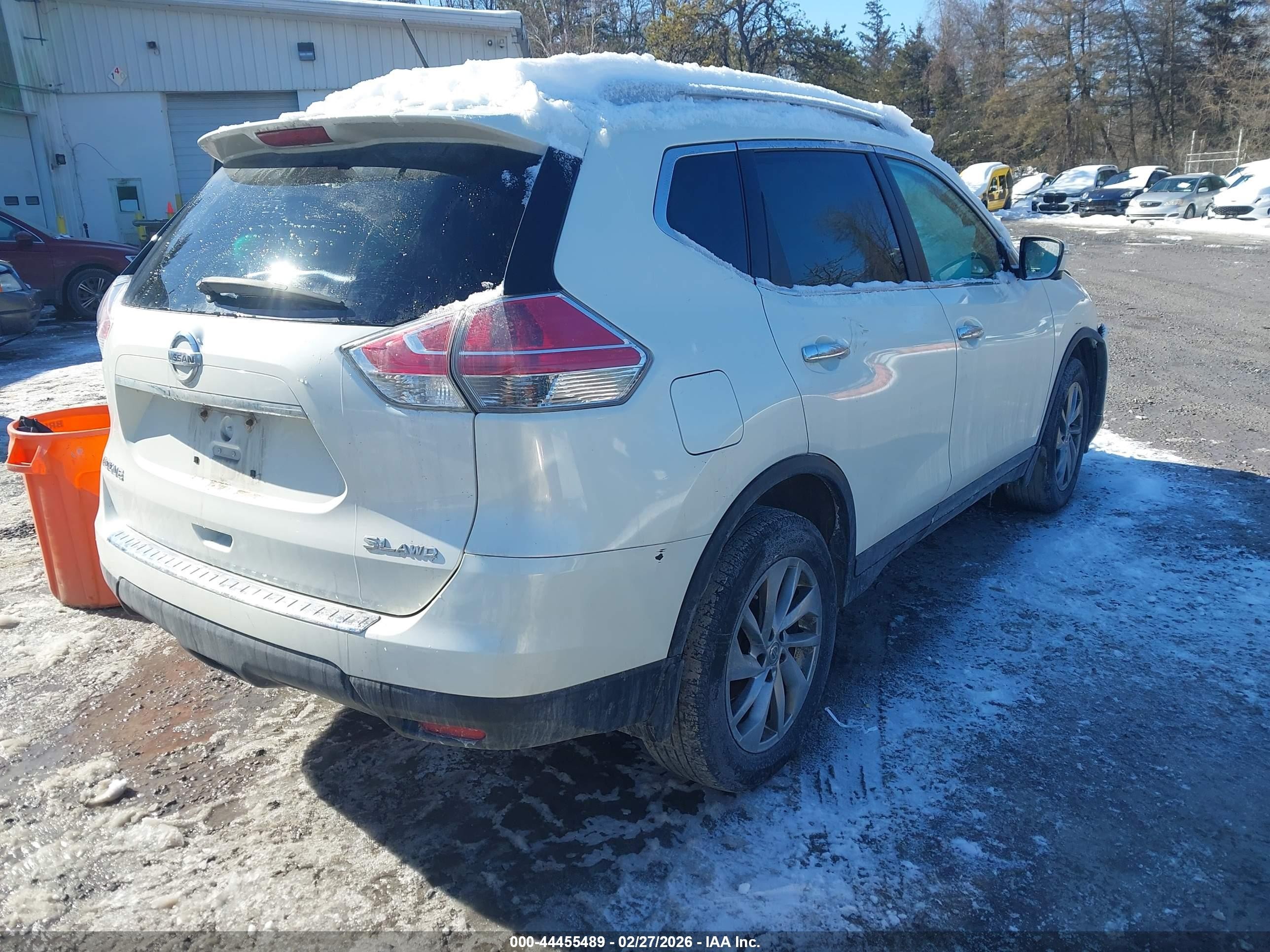 2015 Nissan Rogue Sl Белый vin: 5N1AT2MV1FC910241