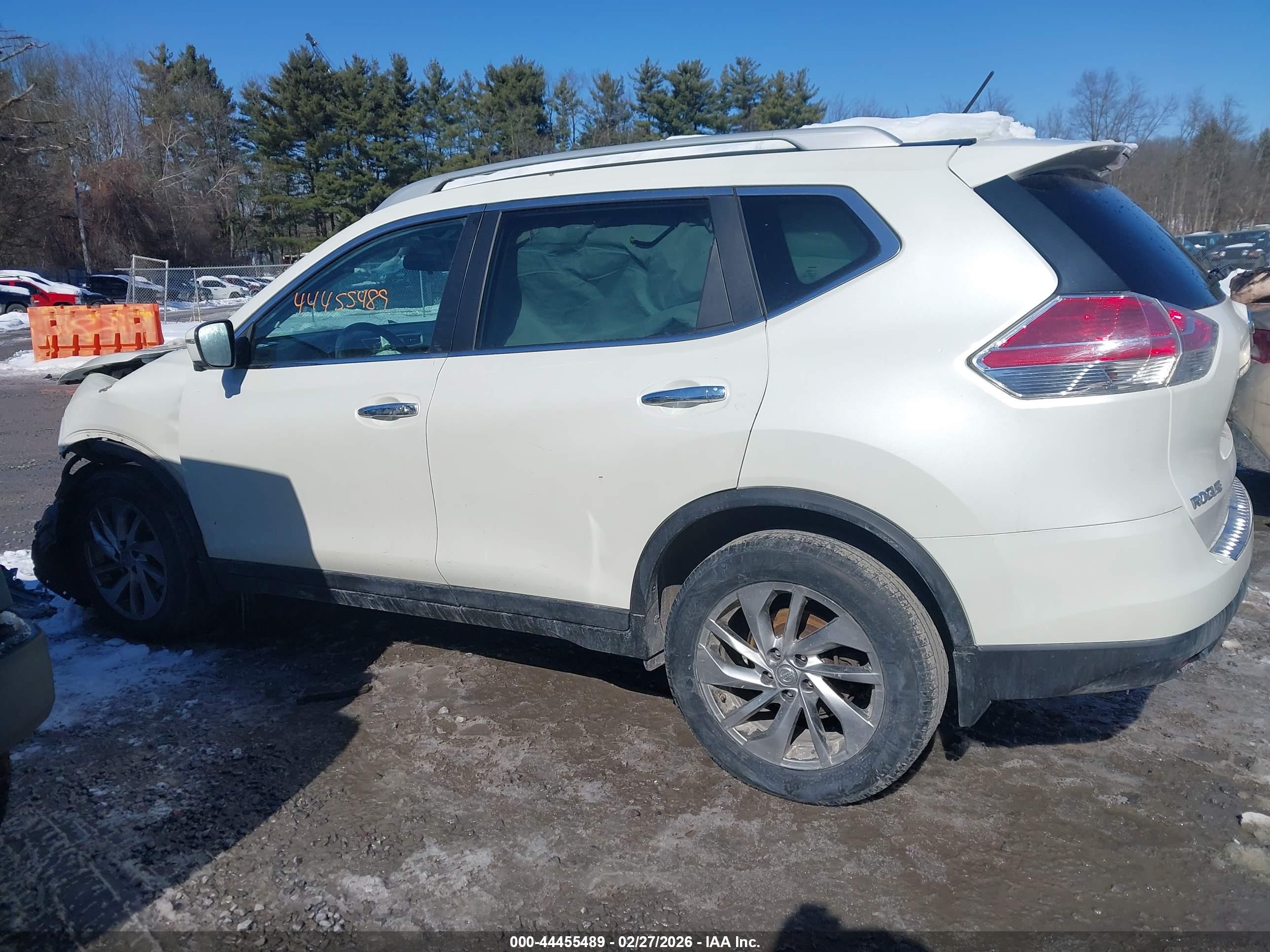 2015 Nissan Rogue Sl Белый vin: 5N1AT2MV1FC910241