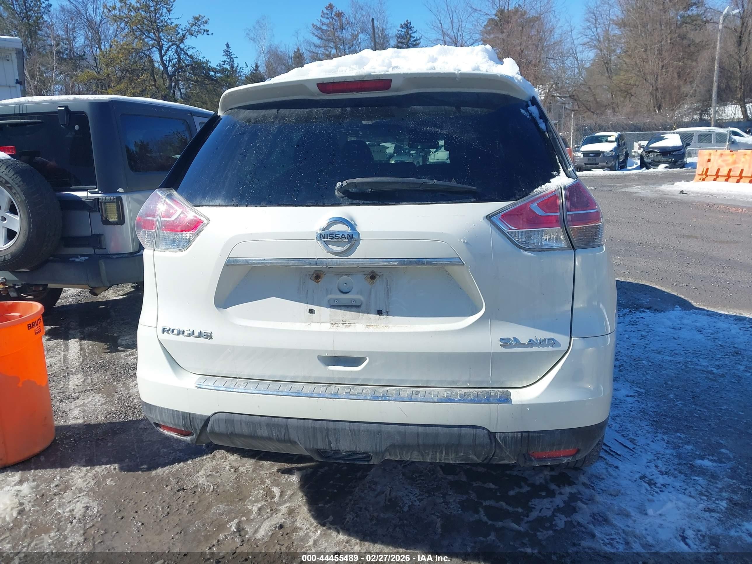 2015 Nissan Rogue Sl Белый vin: 5N1AT2MV1FC910241