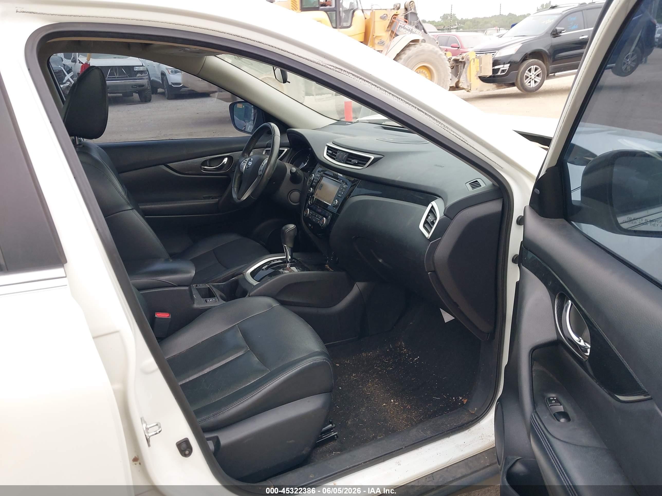 2015 Nissan Rogue Sl Белый vin: 5N1AT2MV1FC914581