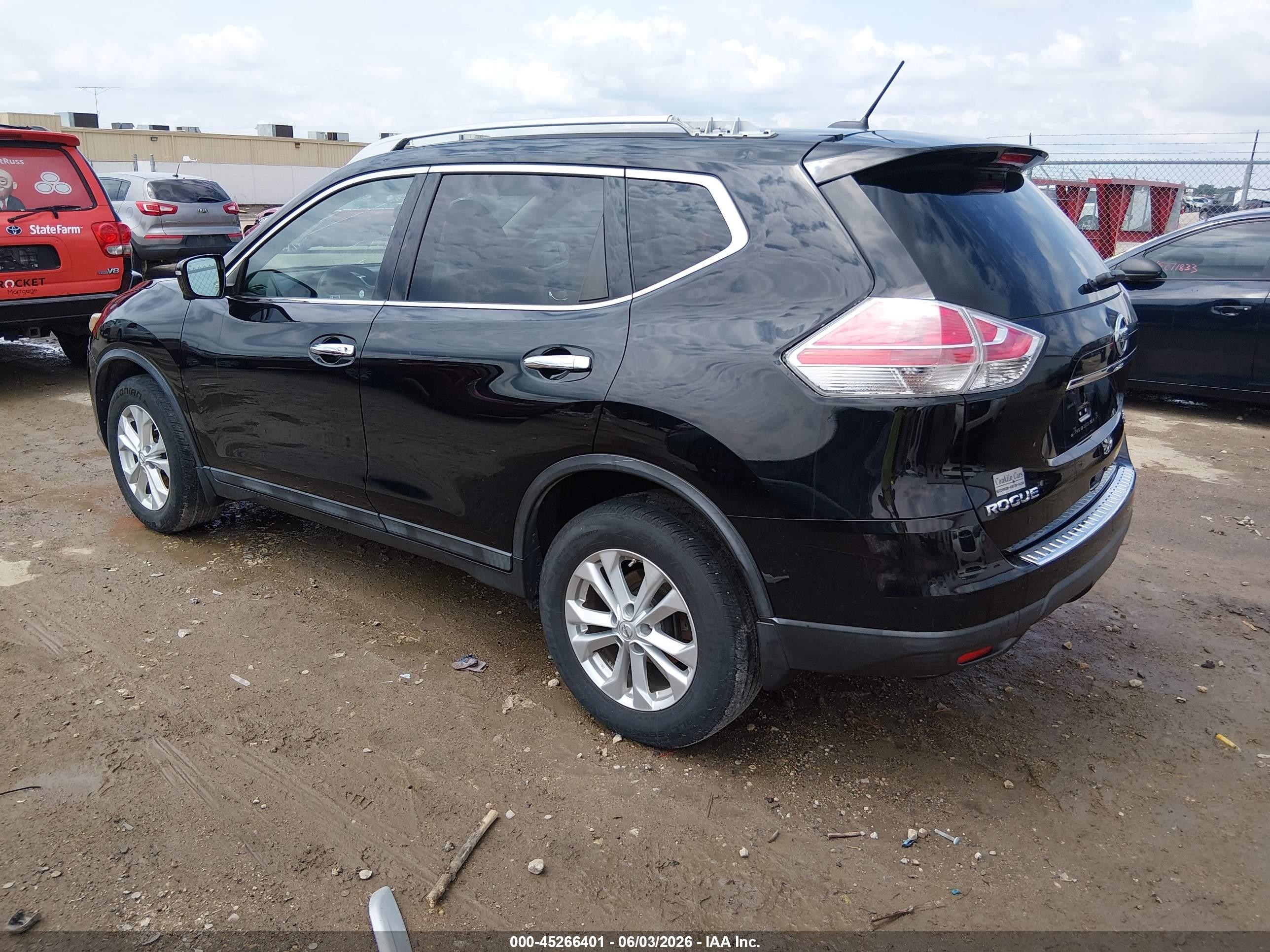 2015 Nissan Rogue Sv Black vin: 5N1AT2MV1FC926150