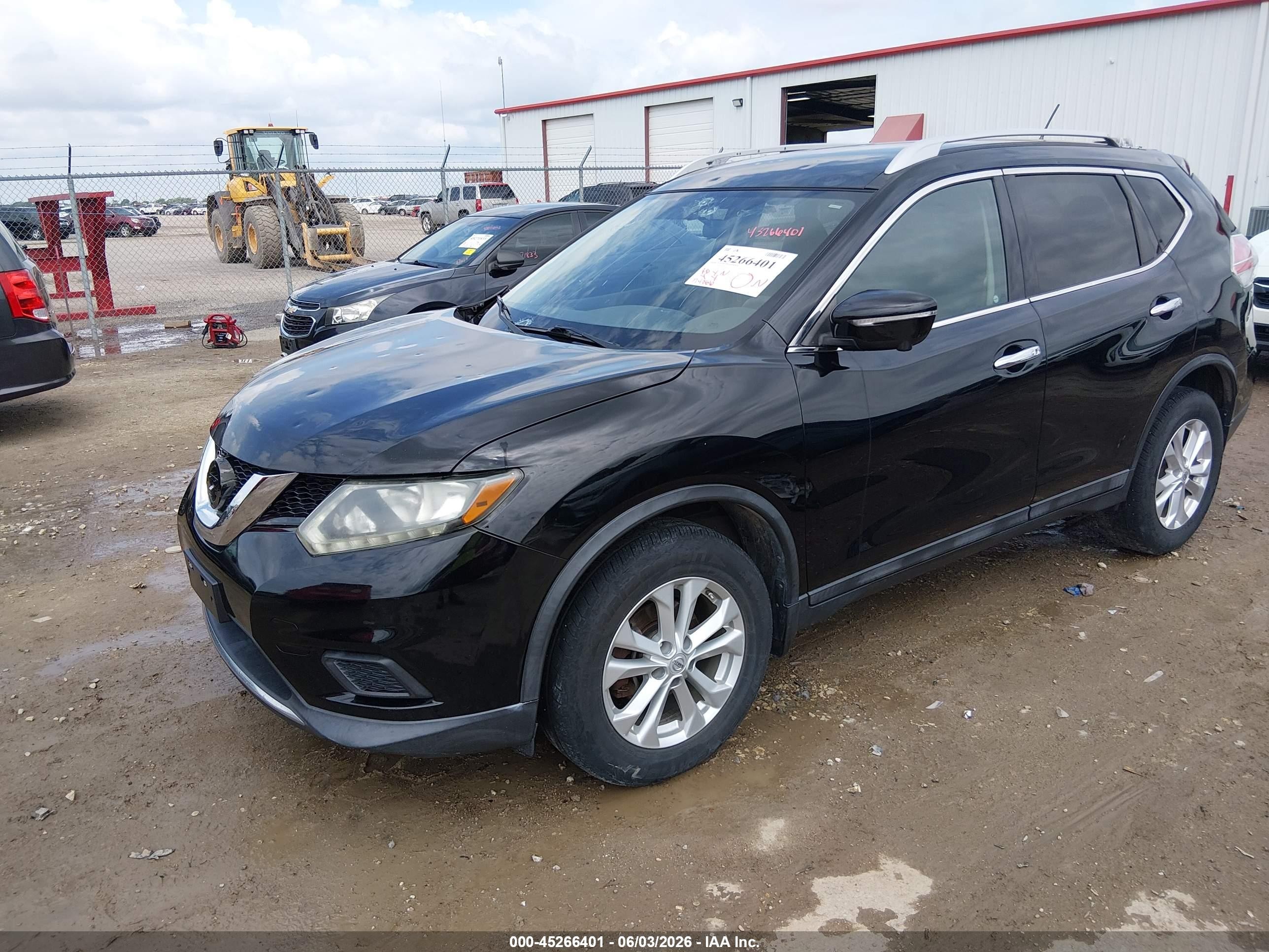 2015 Nissan Rogue Sv Black vin: 5N1AT2MV1FC926150