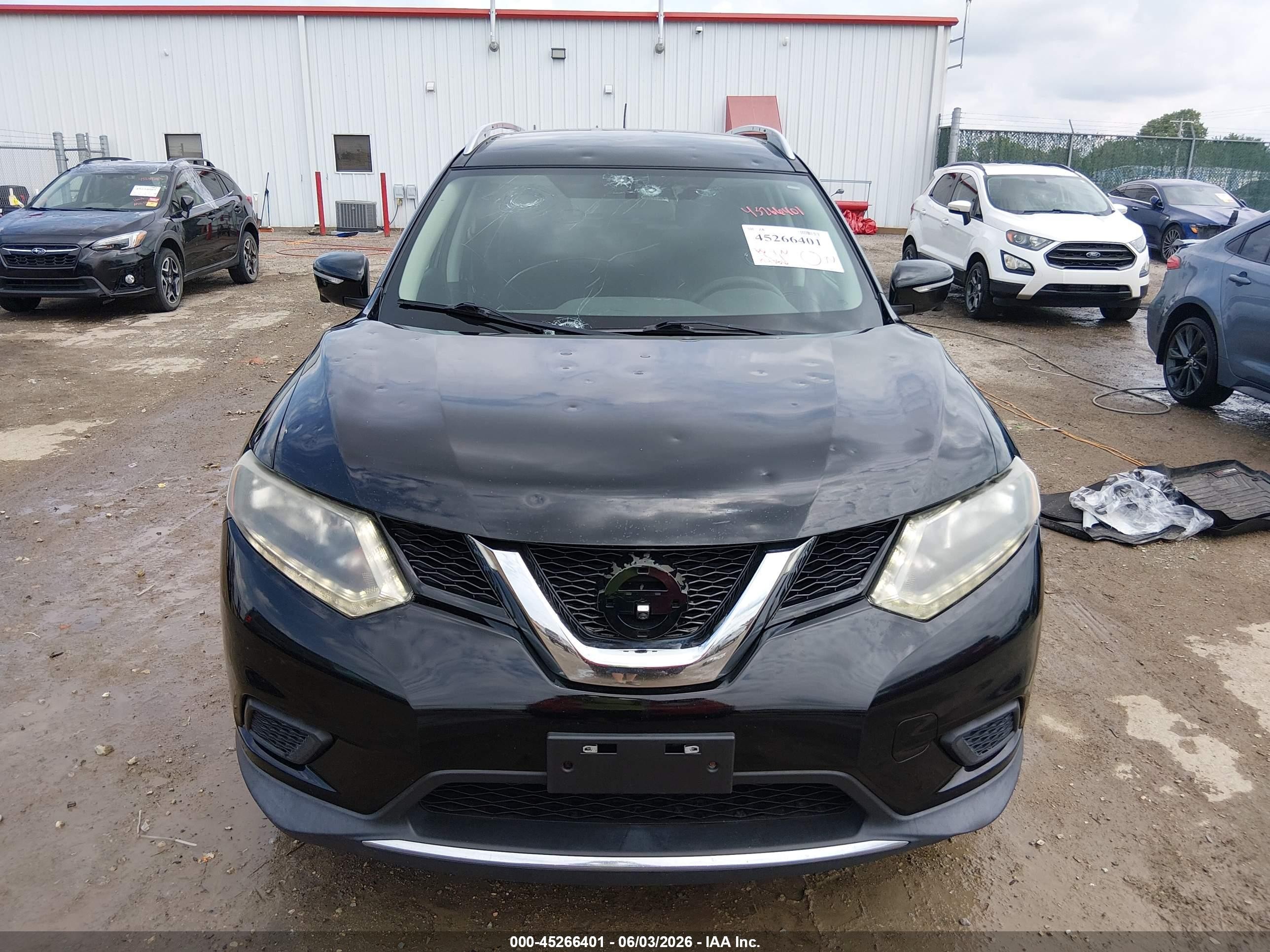 2015 Nissan Rogue Sv Black vin: 5N1AT2MV1FC926150