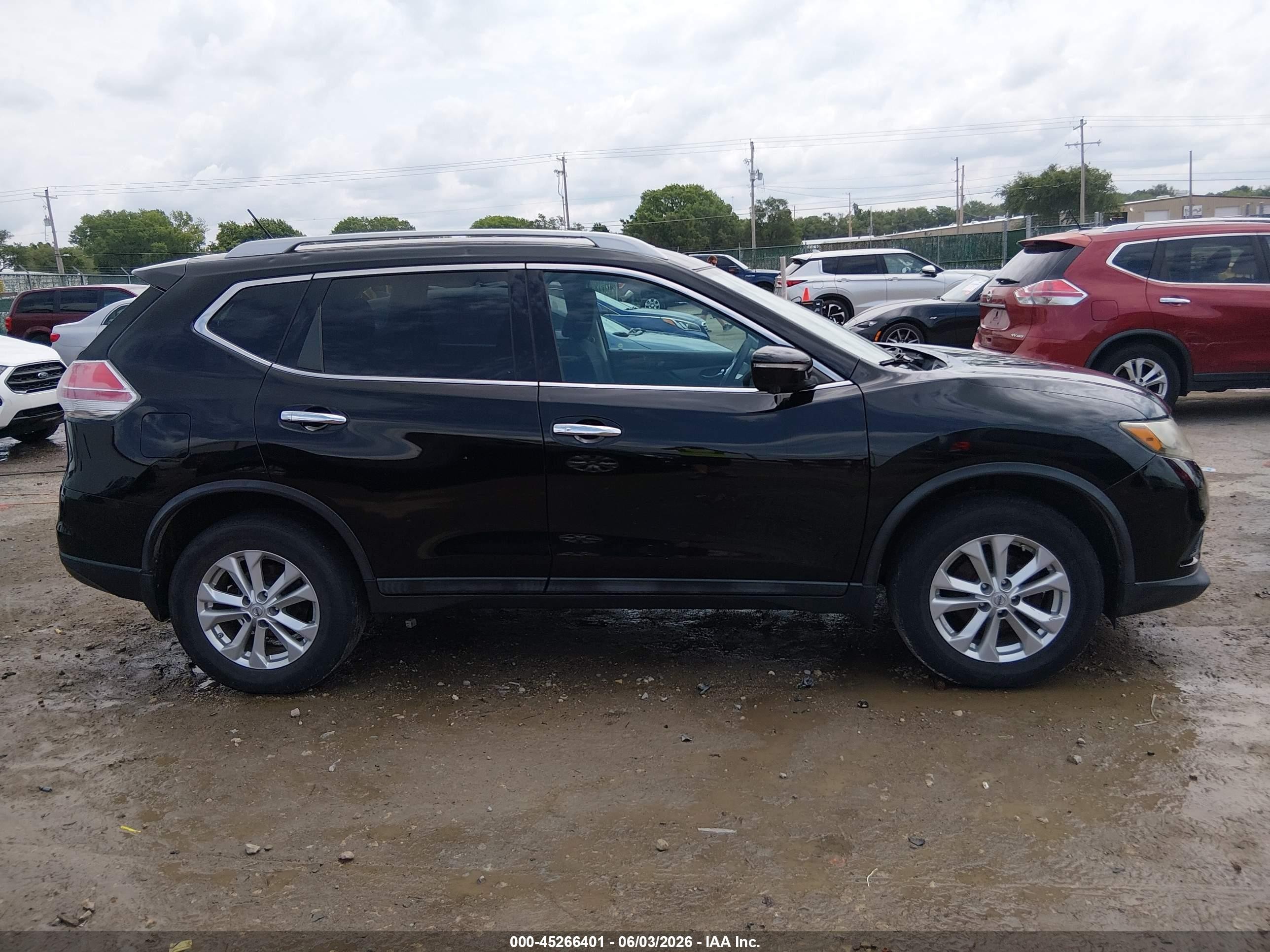2015 Nissan Rogue Sv Black vin: 5N1AT2MV1FC926150